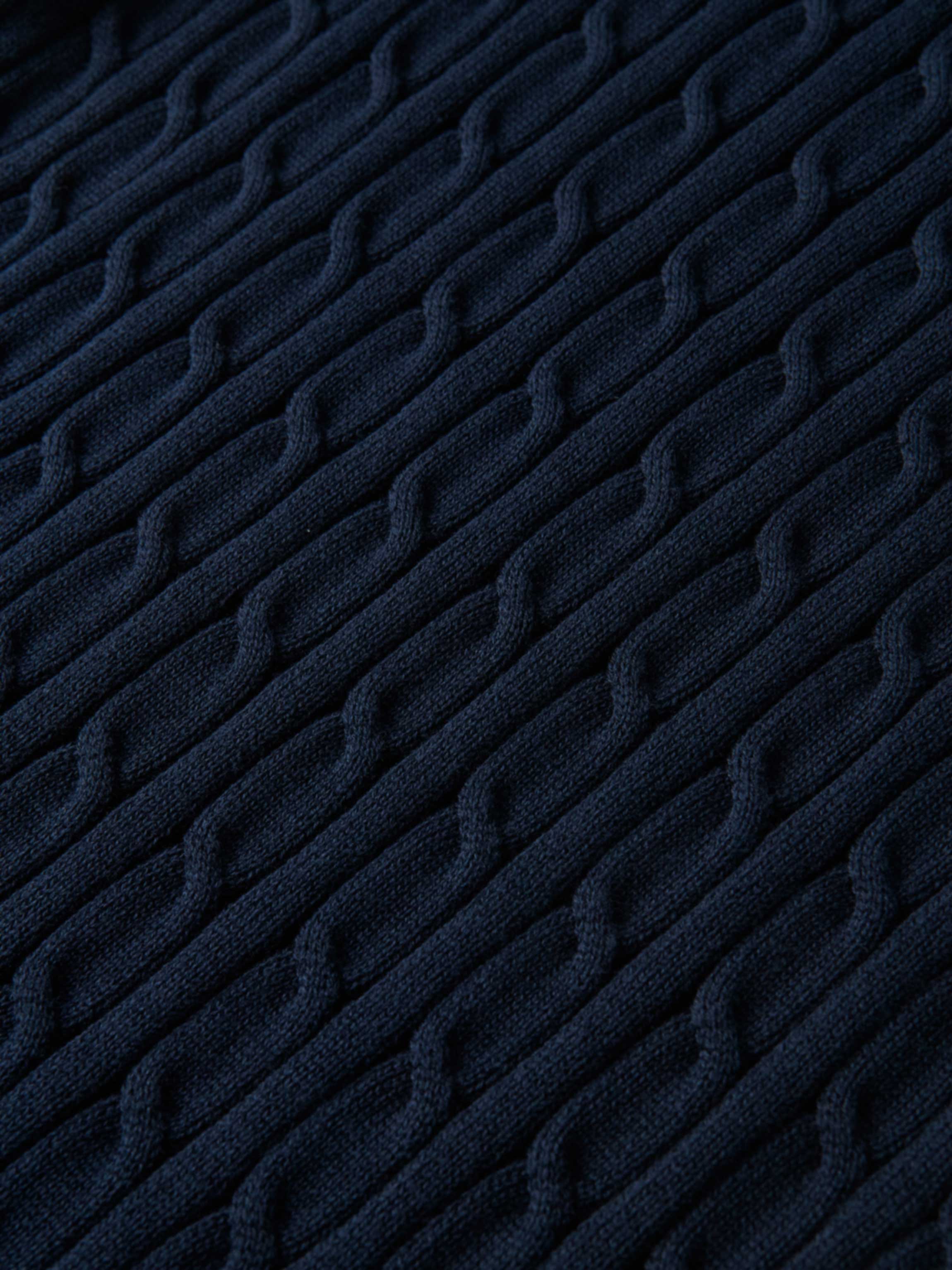 Cable Knit Sweater - Navy