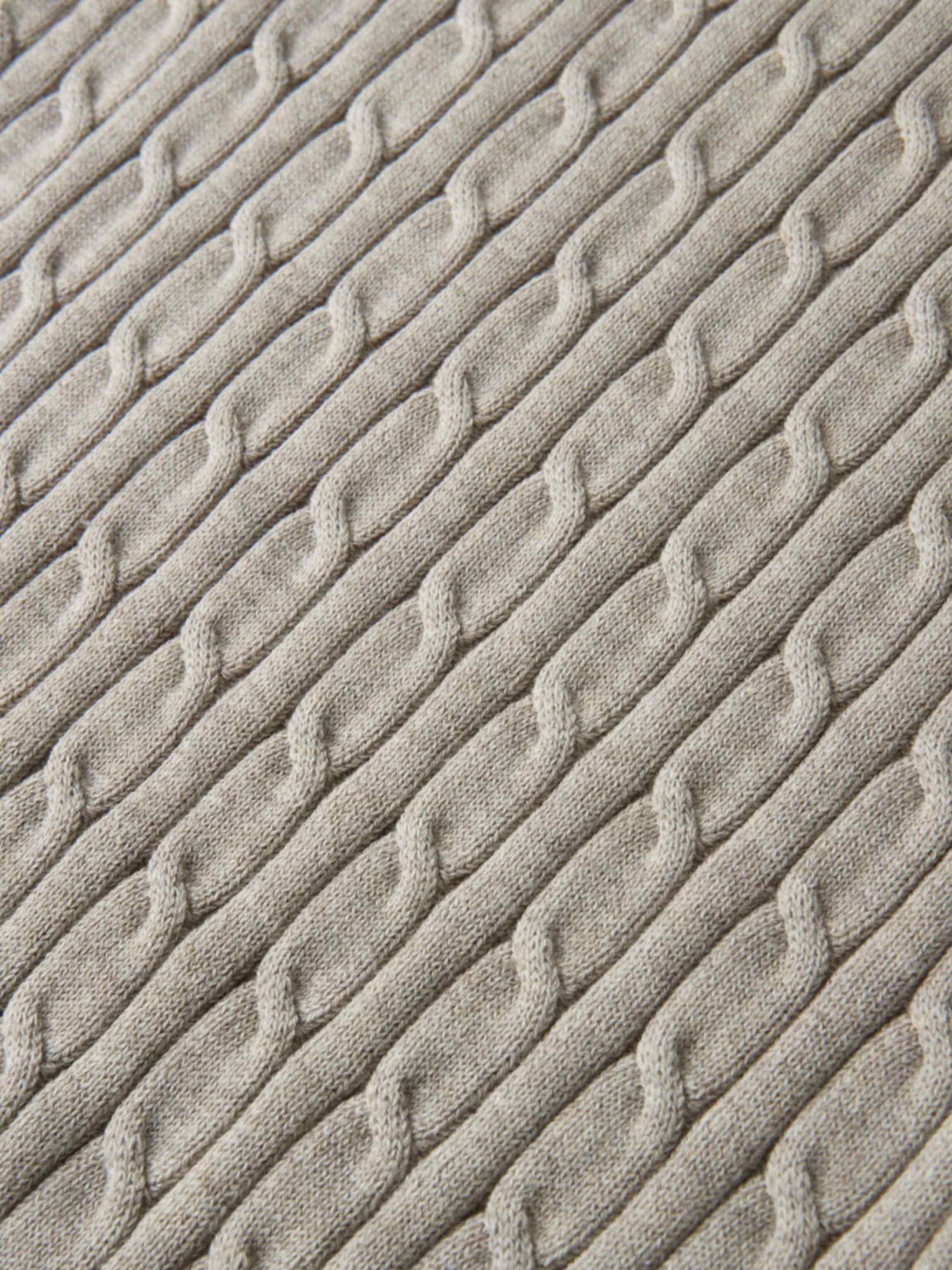 Cable Knit Sweater - Heathered Taupe
