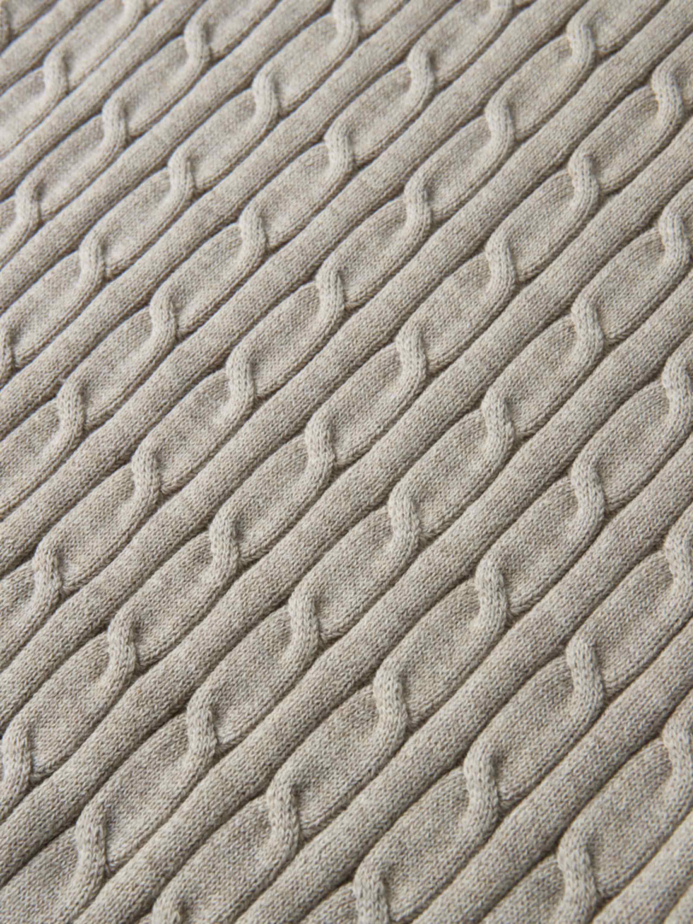 Cable Knit Sweater - Heathered Taupe