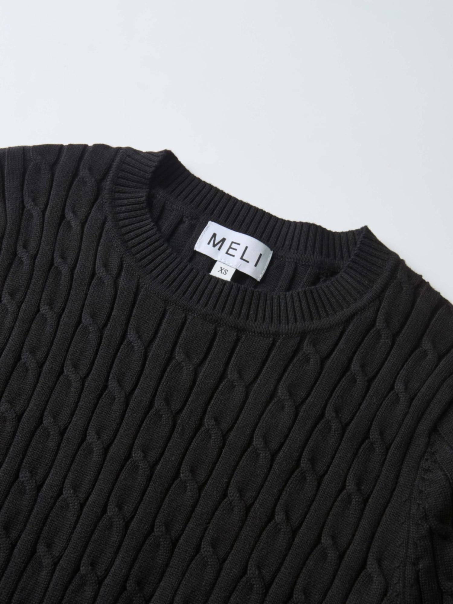Cable Knit Sweater - Black