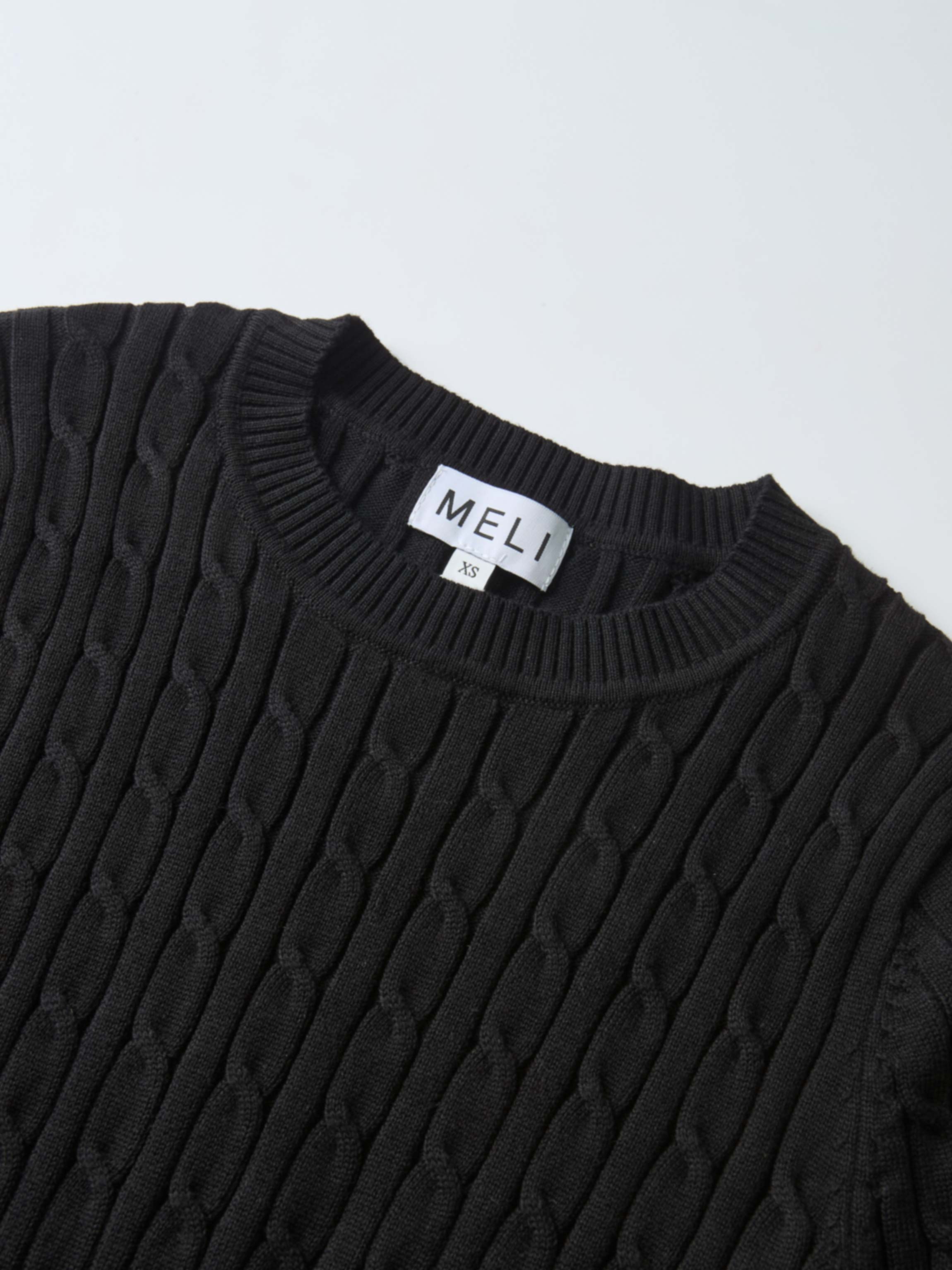 Cable Knit Sweater - Black