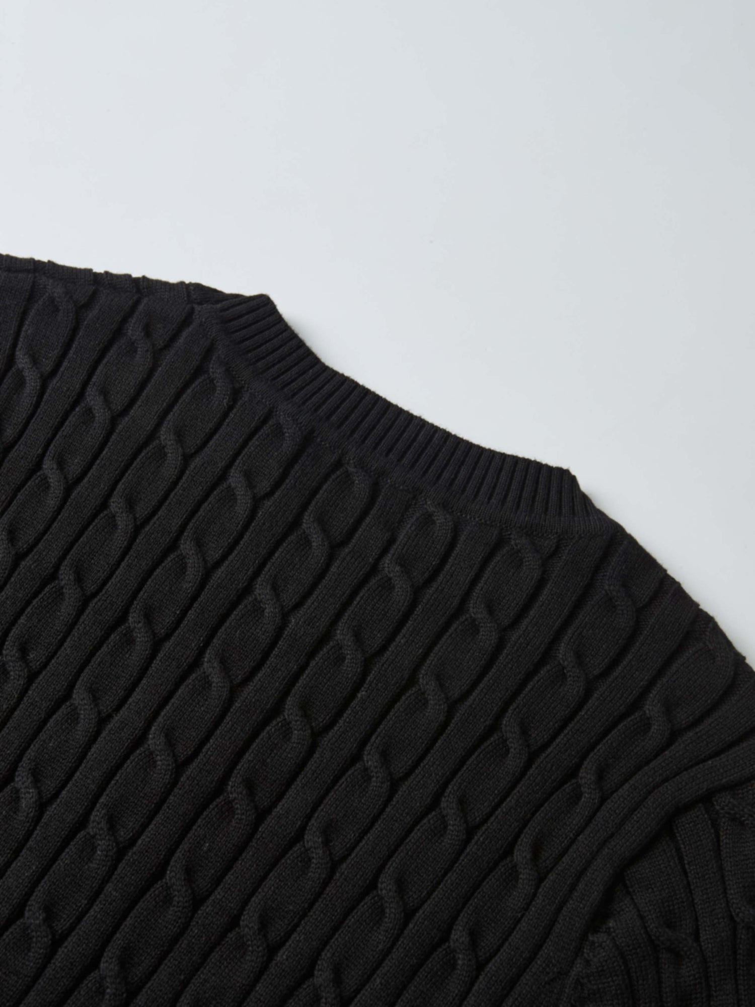 Cable Knit Sweater - Black