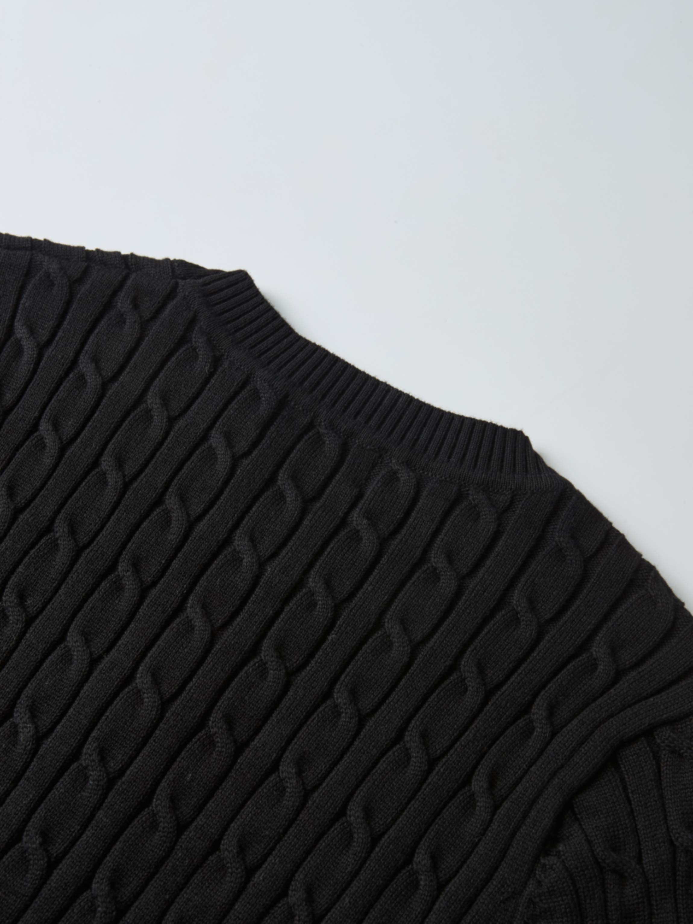 Cable Knit Sweater - Black