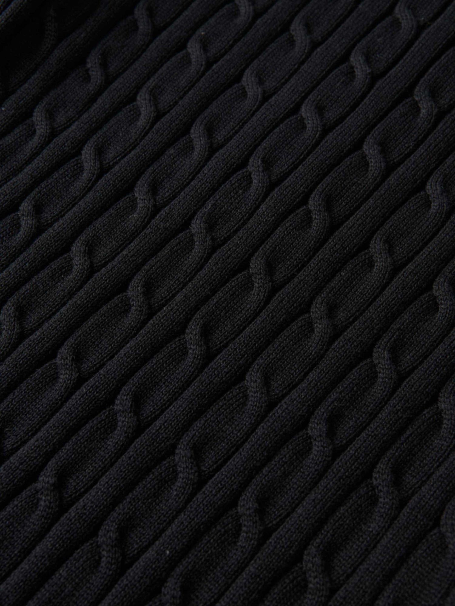 Cable Knit Sweater - Black