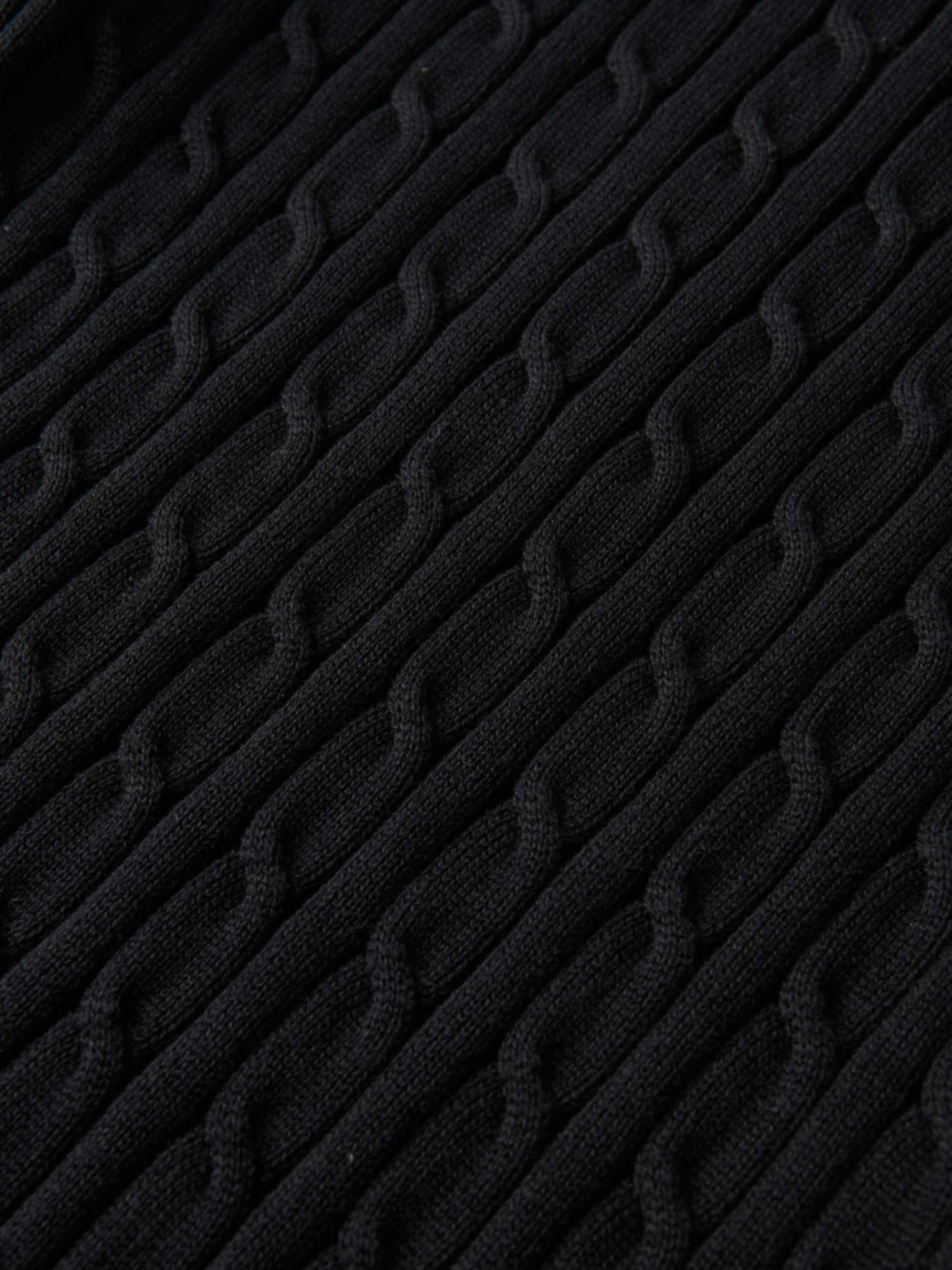Cable Knit Sweater - Black