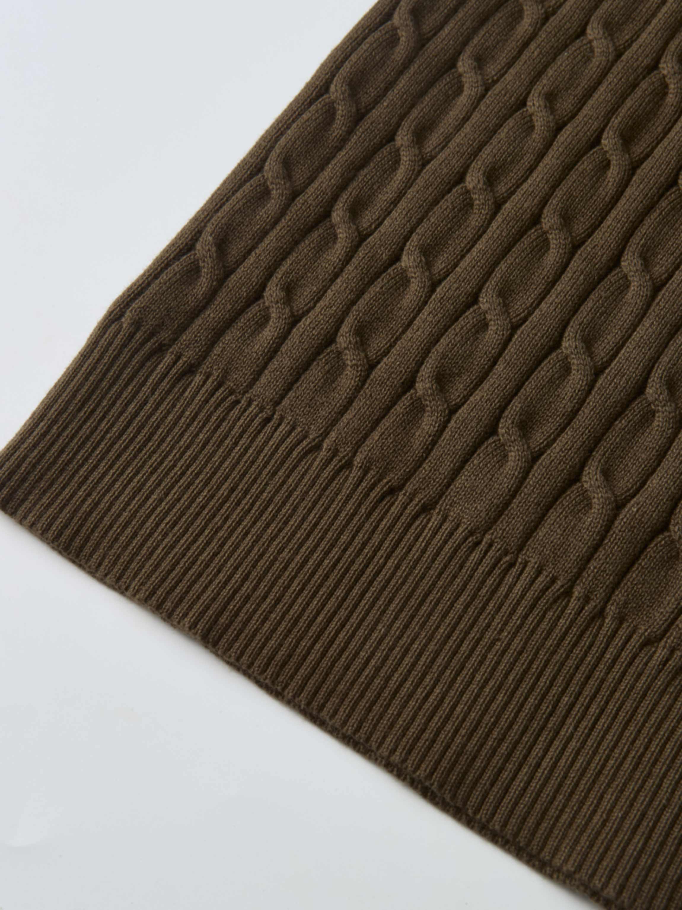 Cable Knit Sweater - Military Brown