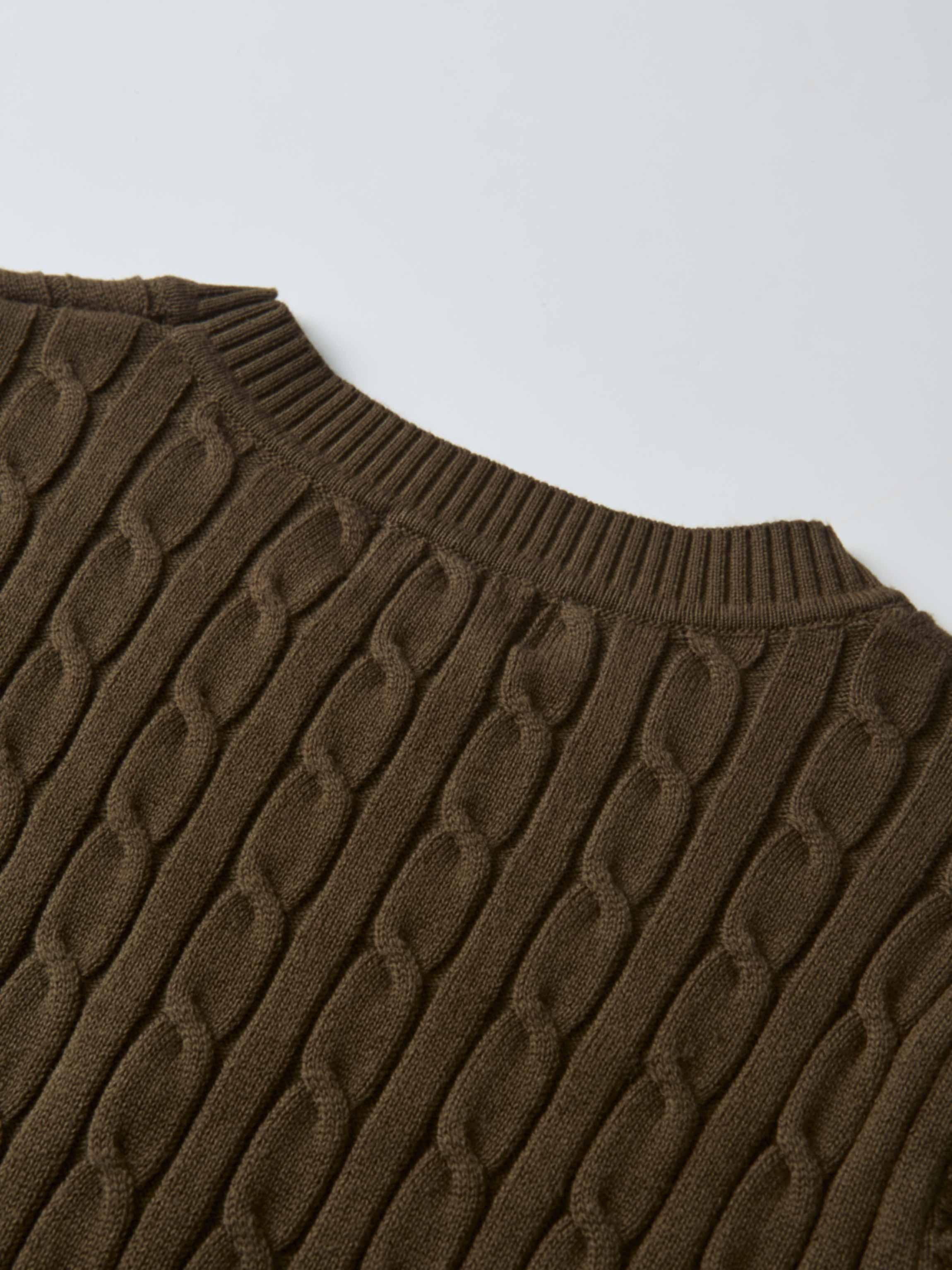 Cable Knit Sweater - Military Brown