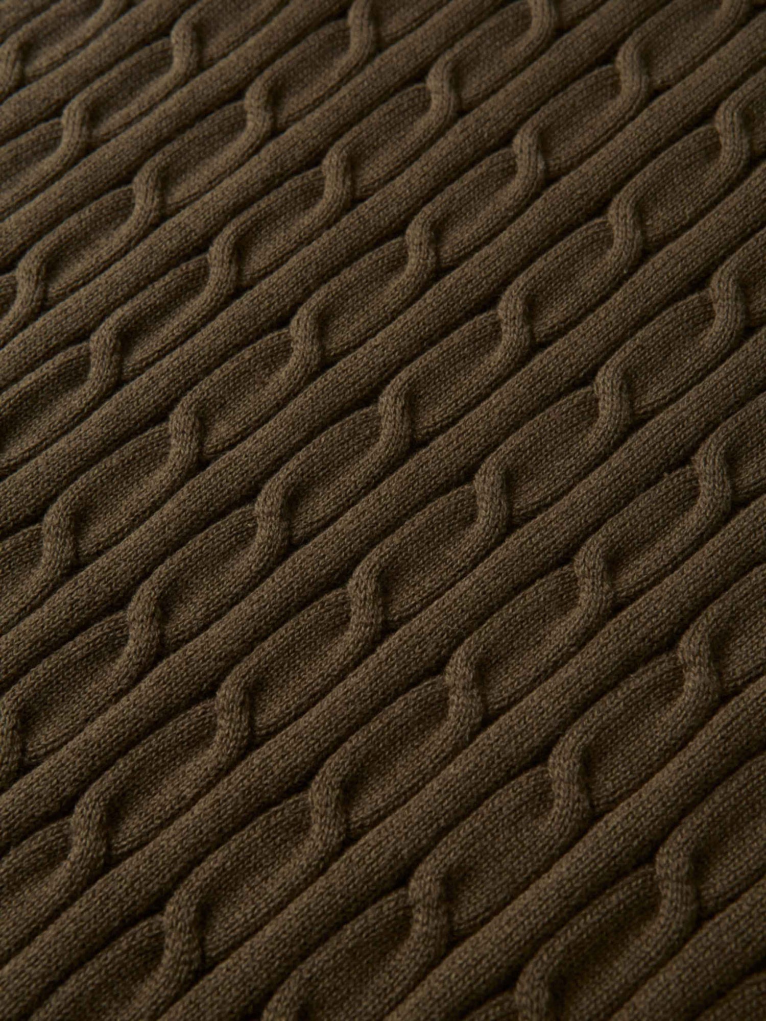 Cable Knit Sweater - Military Brown