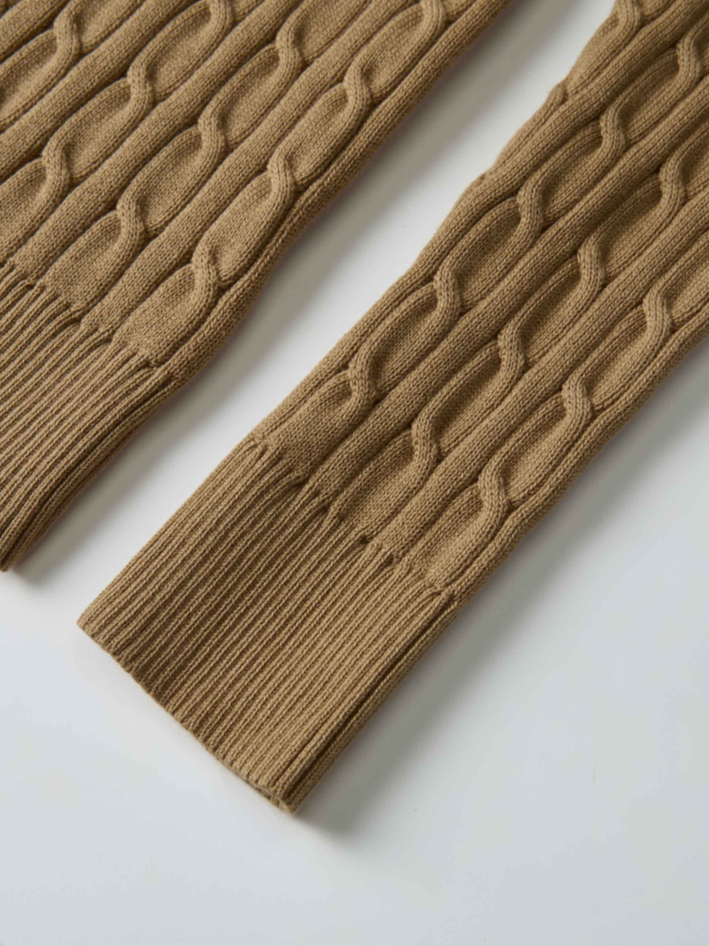 Cable Knit Sweater - Camel