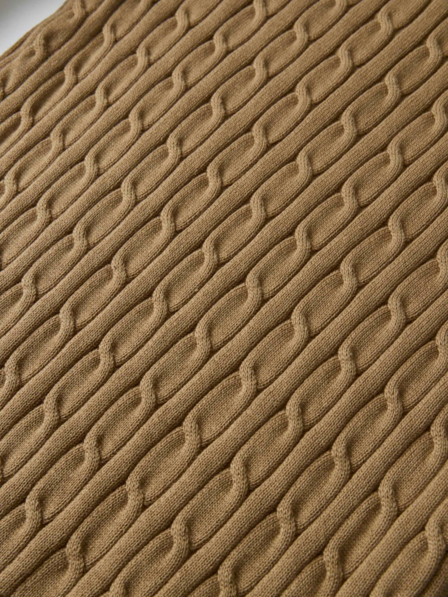 Cable Knit Sweater - Camel