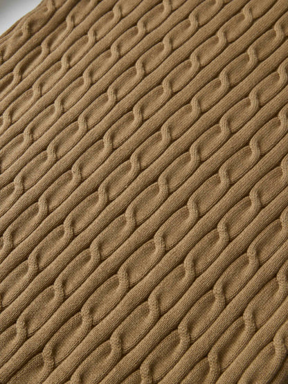 Cable Knit Sweater - Camel
