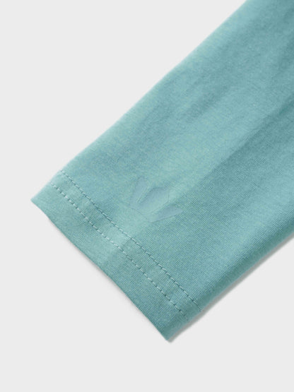 Oversized Rounded Hem T-Shirt-Teal