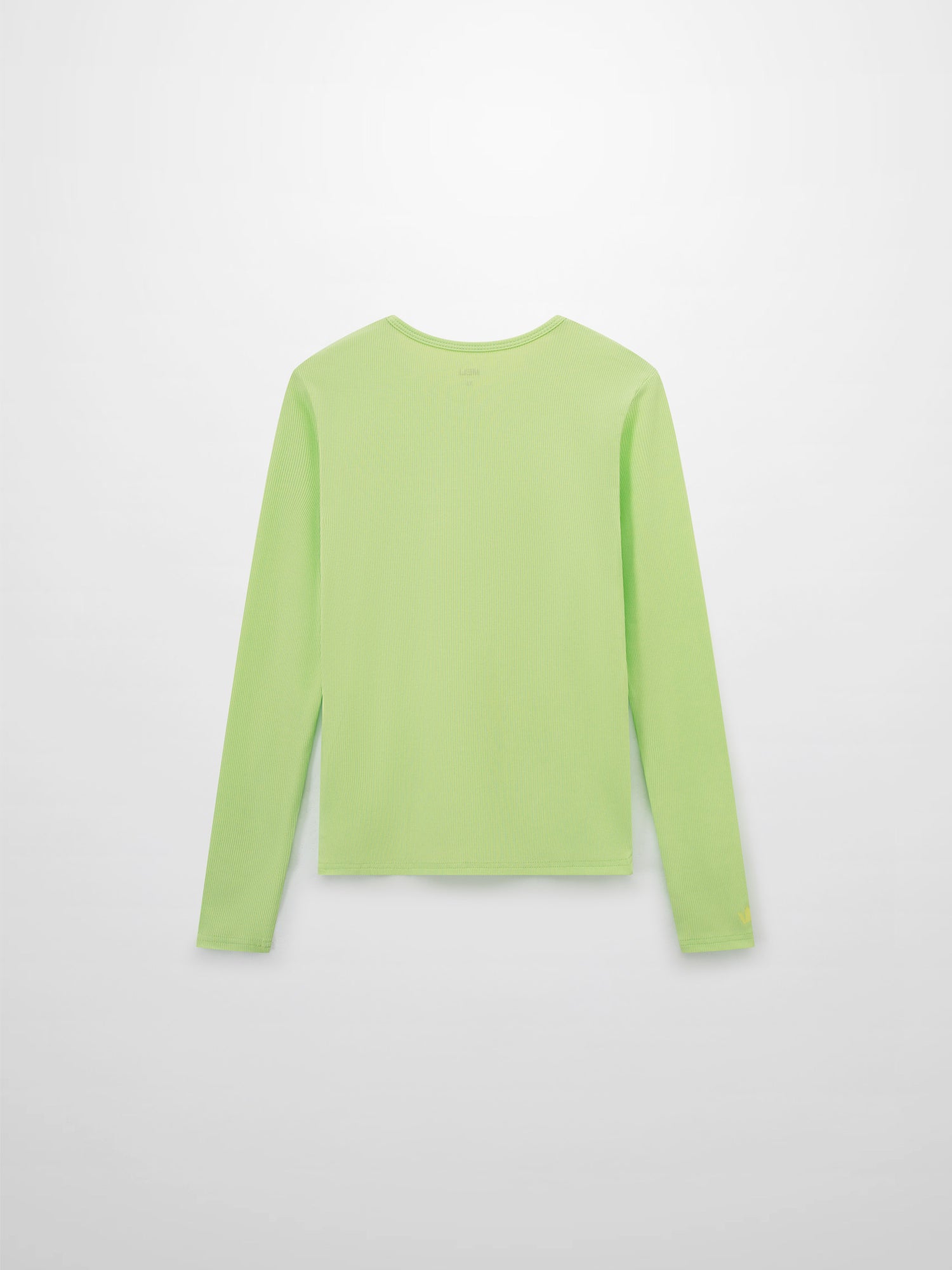Soft Ribbed High V Tee-Bright Lime