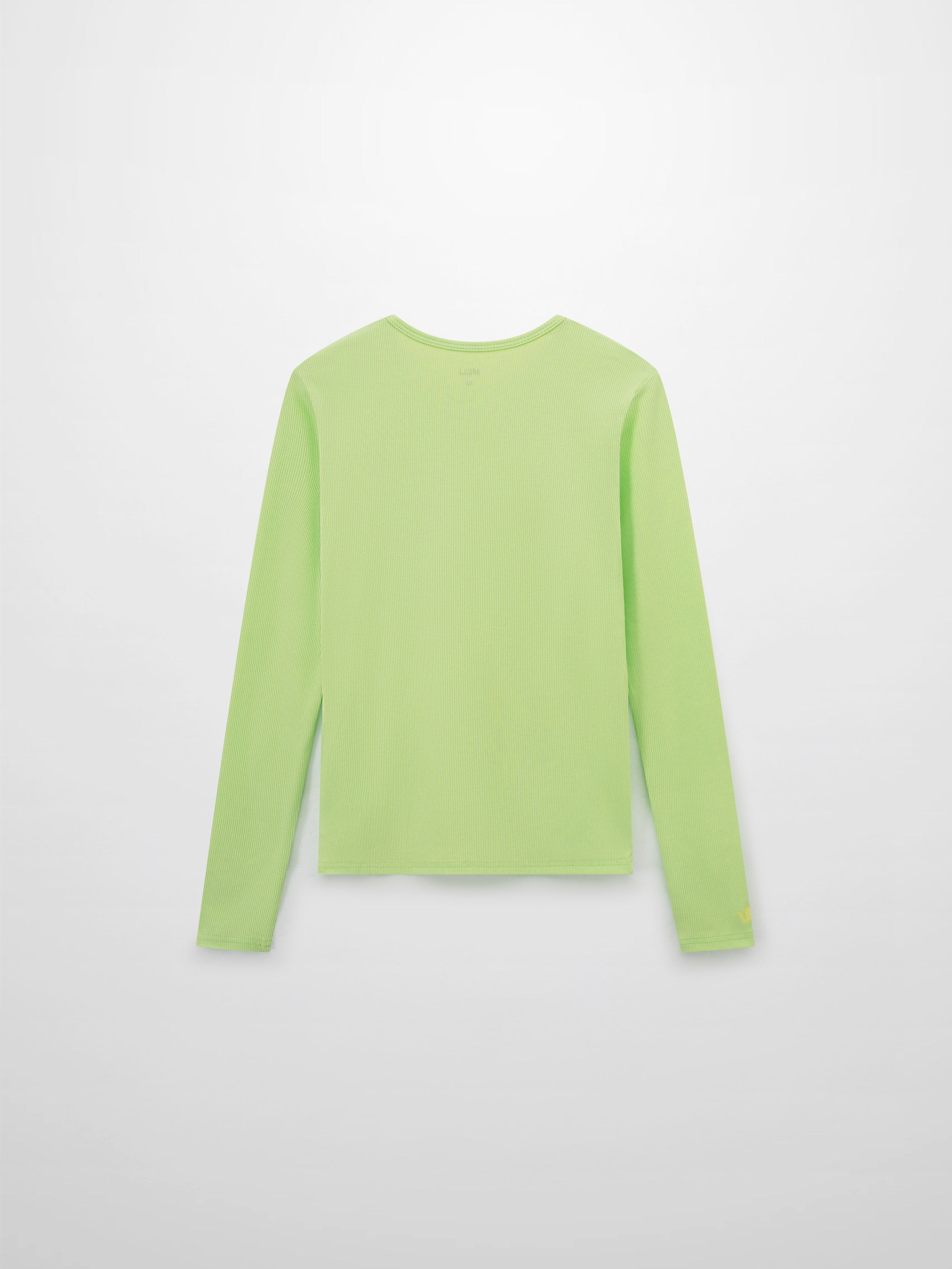 Soft Ribbed High V Tee-Bright Lime