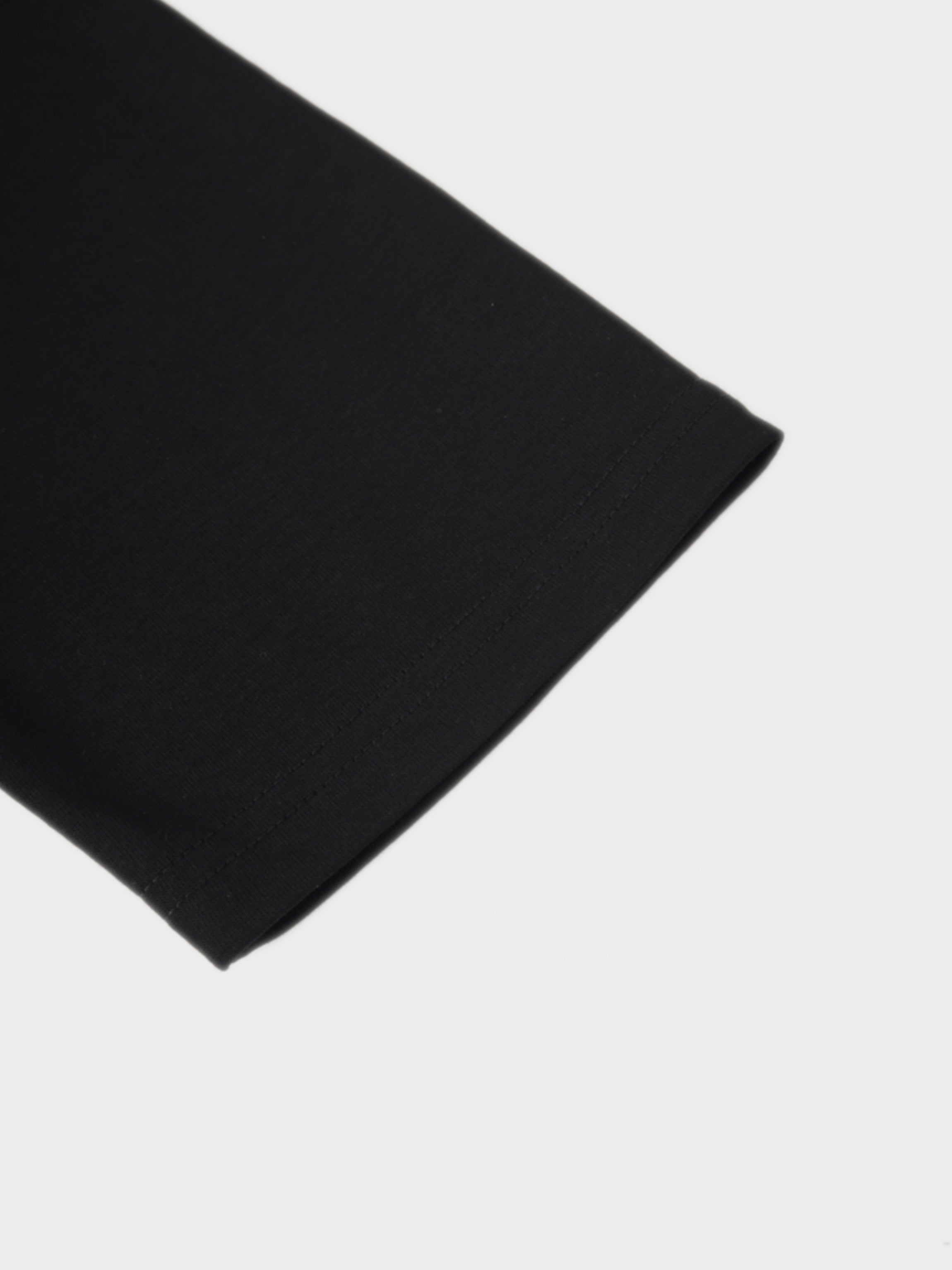 Side Tie T-Shirt Dress-Black