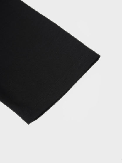 Side Tie T-Shirt Dress-Black