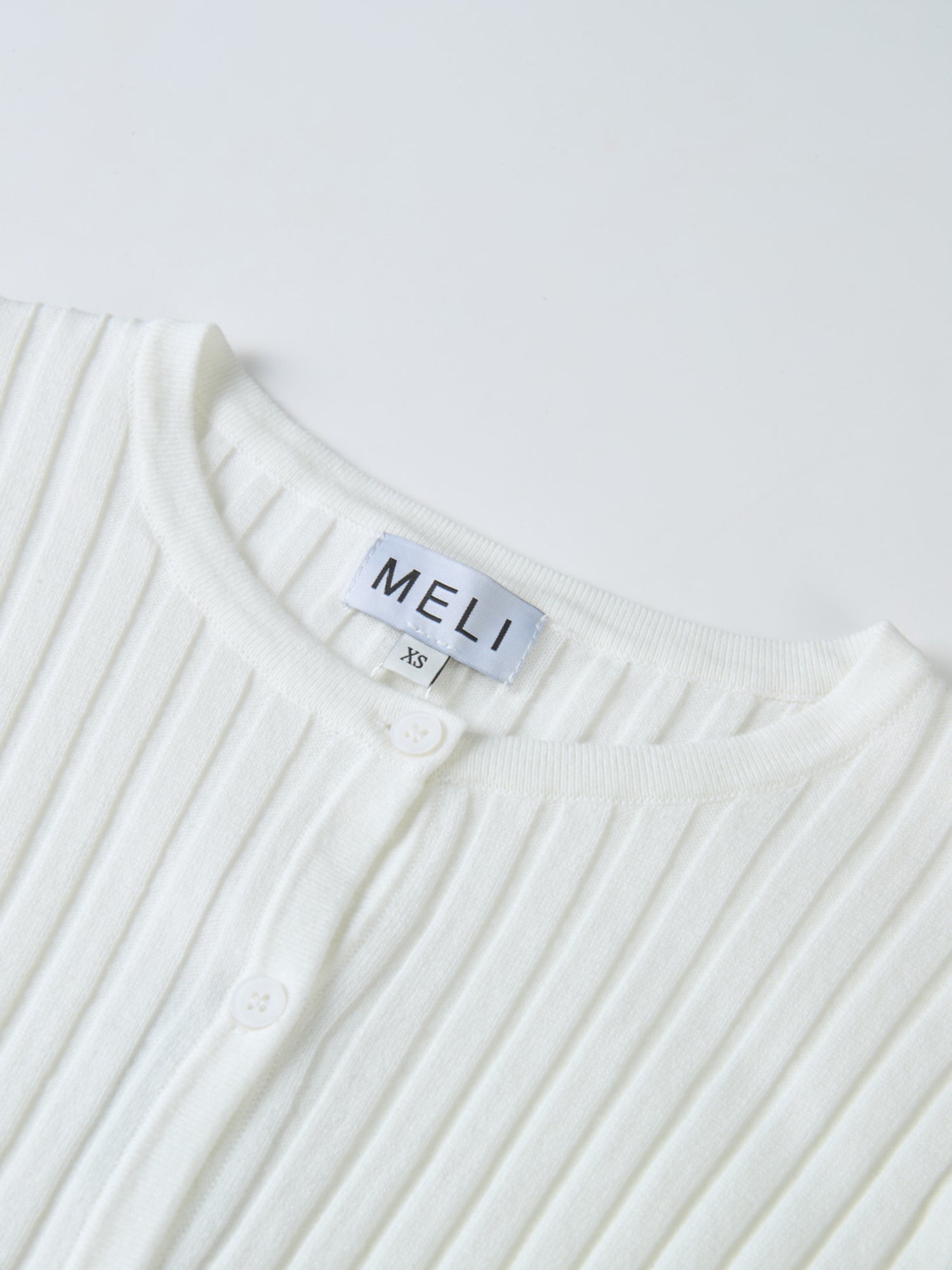 Lightweight Ribbed Cardigan 20" - Cream