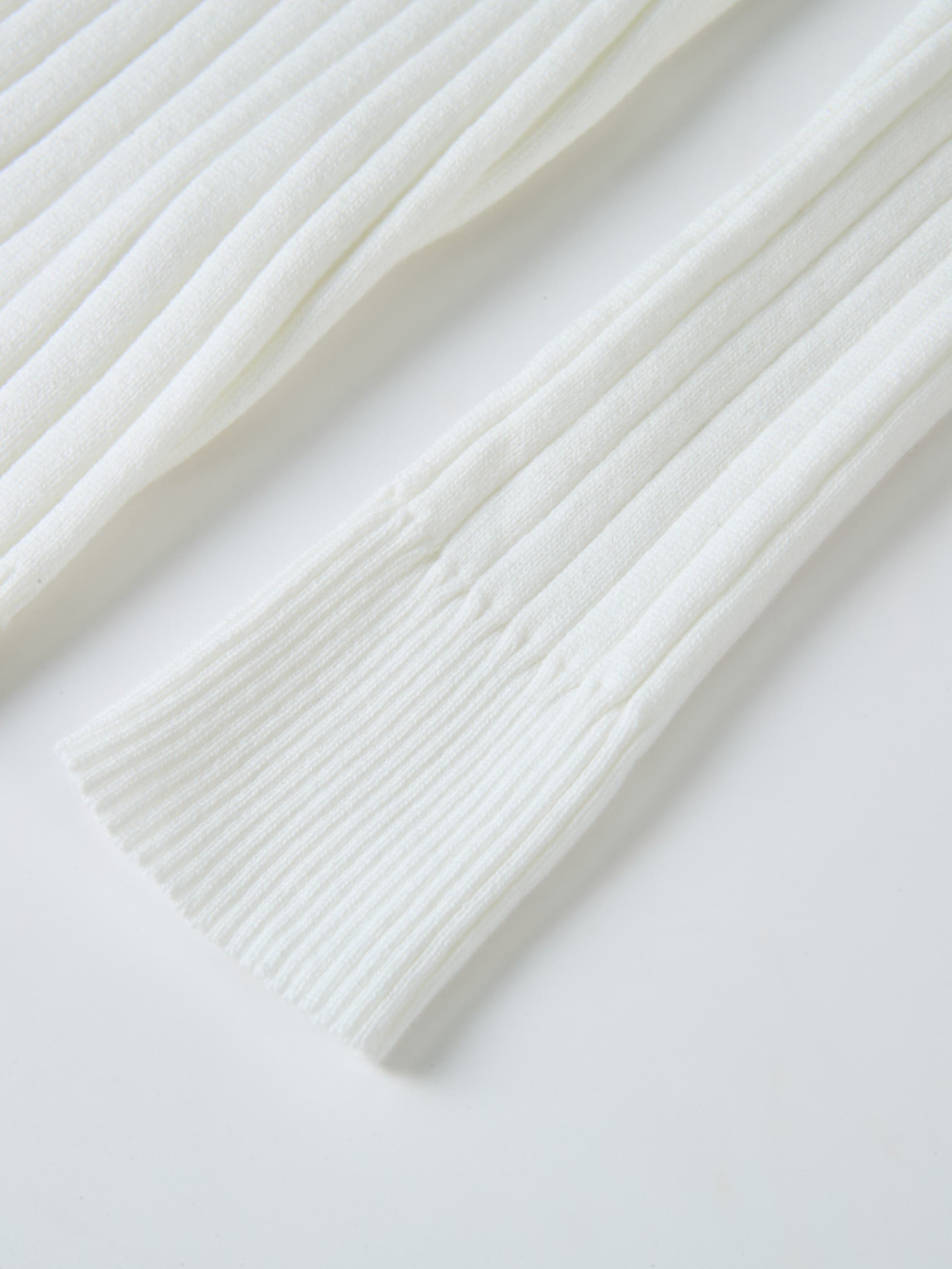 Lightweight Ribbed Cardigan 20" - Cream