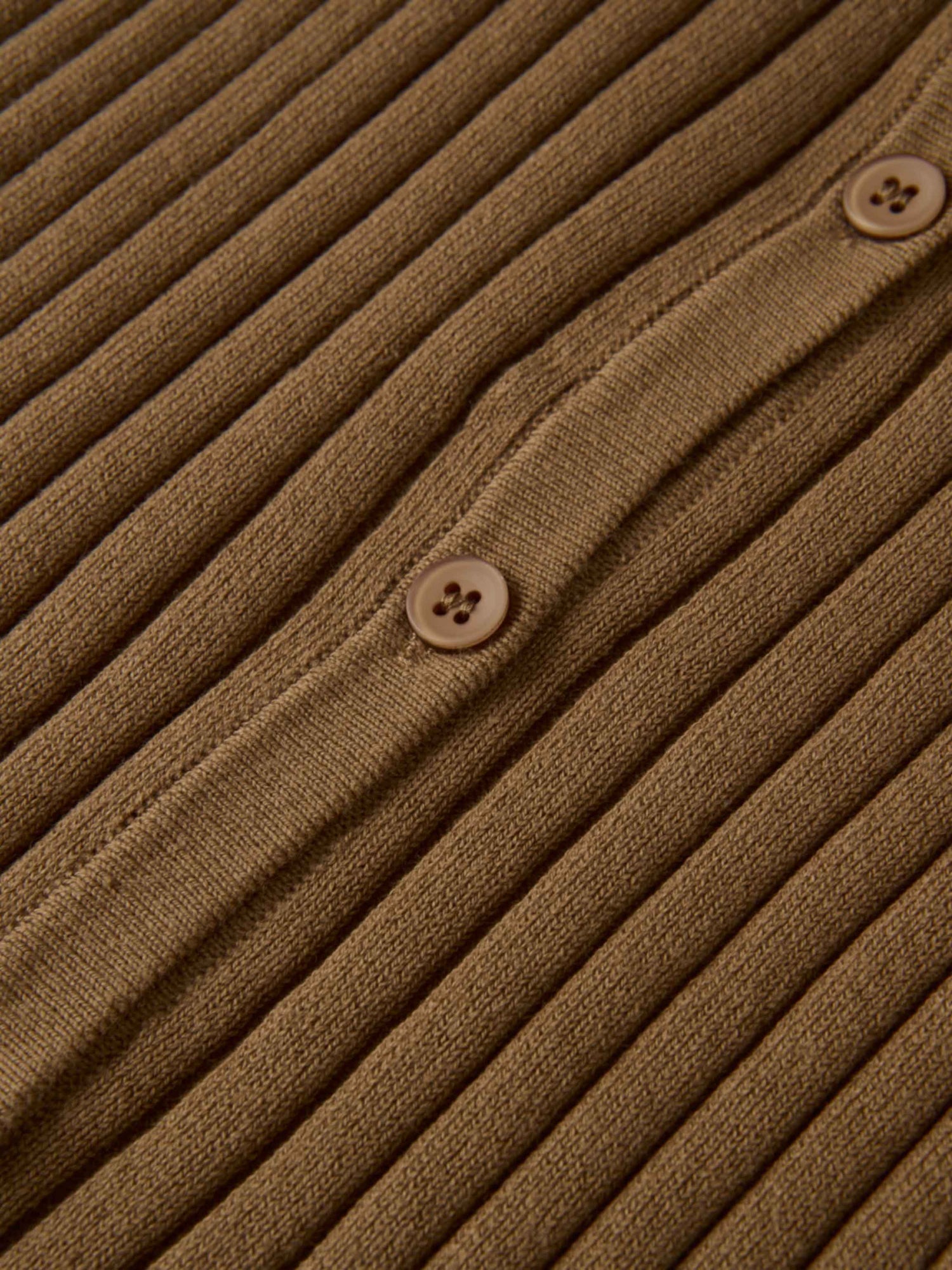Lightweight Ribbed Cardigan 20" - Camel