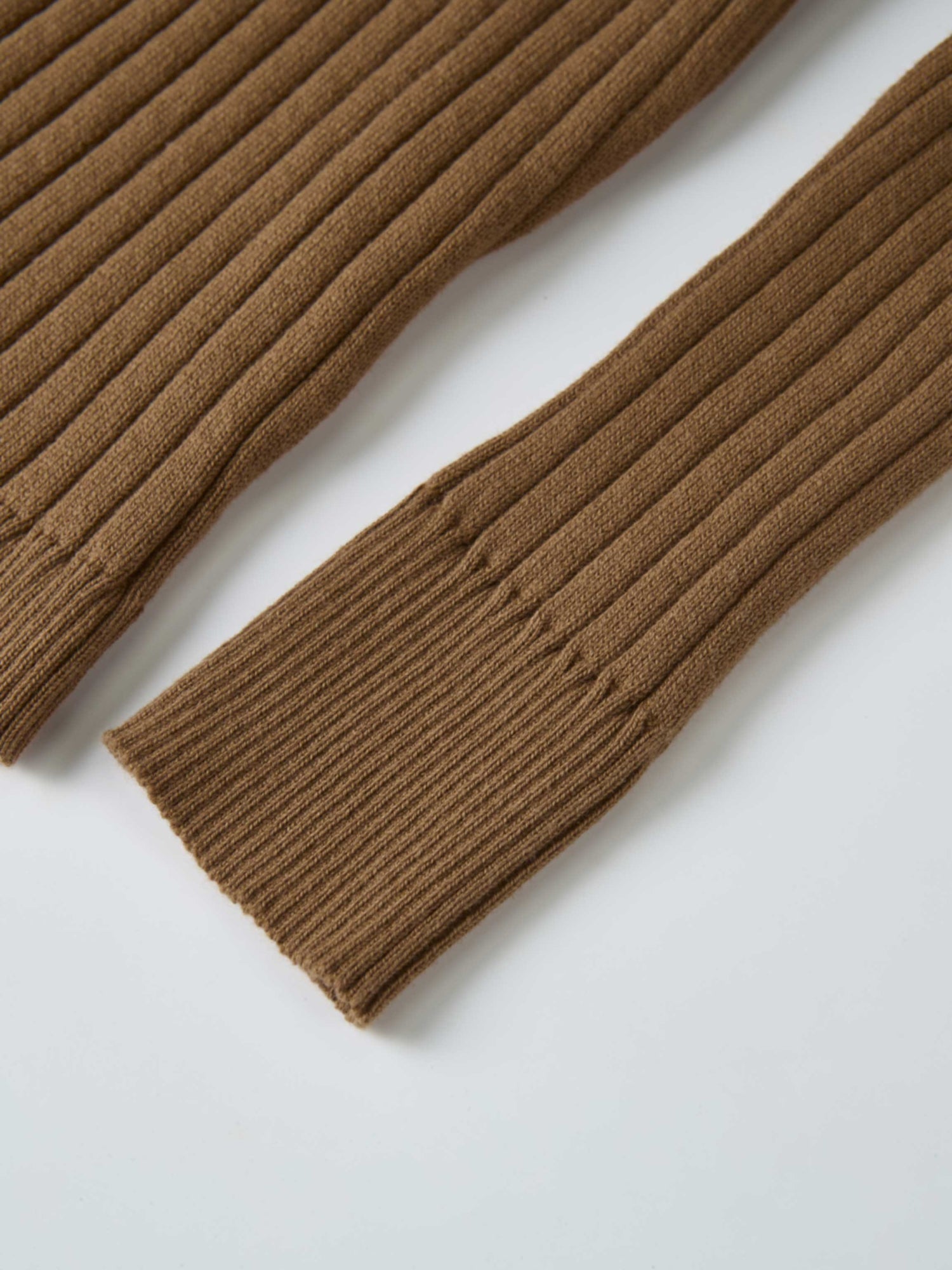 Lightweight Ribbed Cardigan 20" - Camel