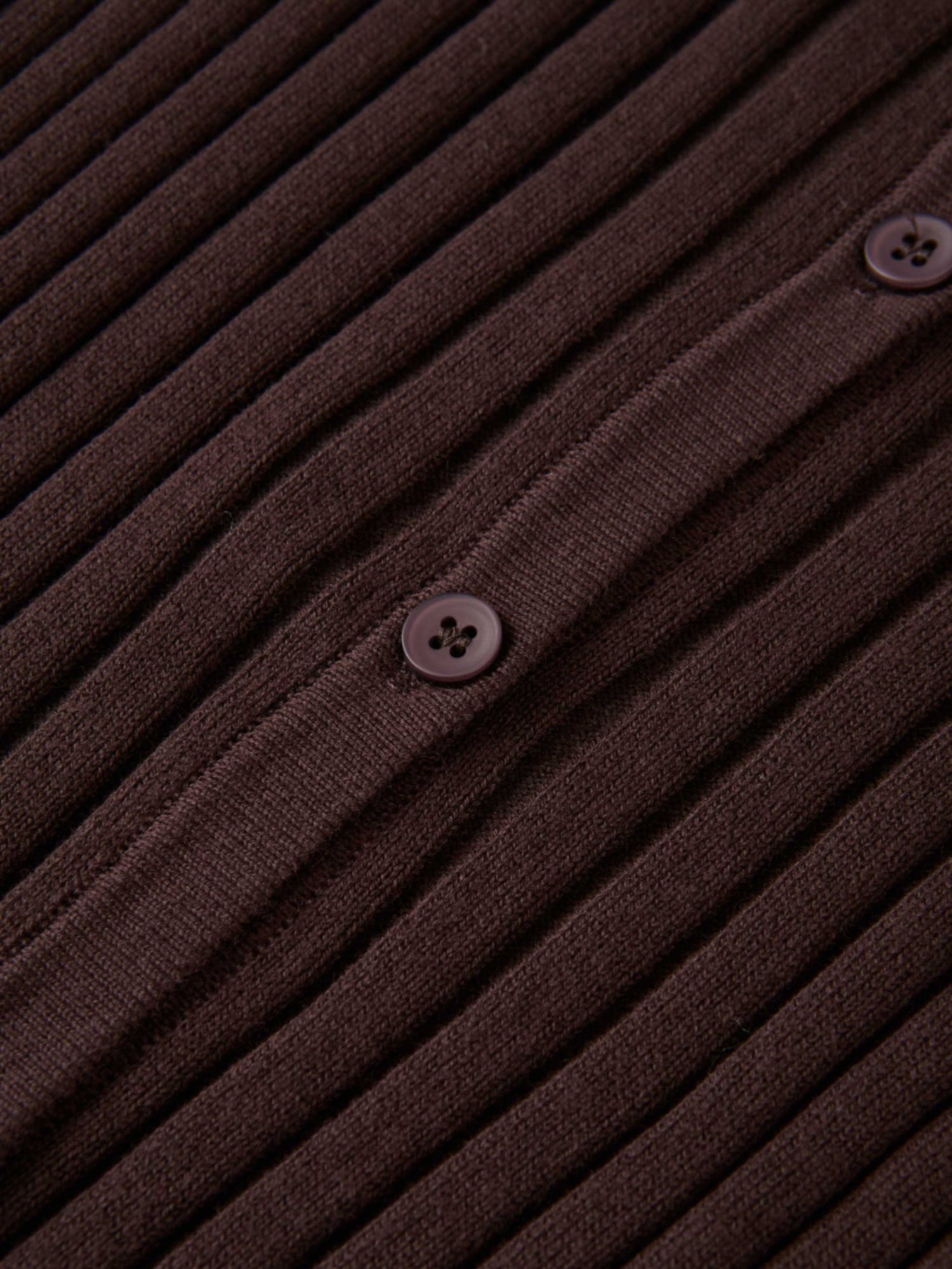 Lightweight Ribbed Cardigan 20" - Brown