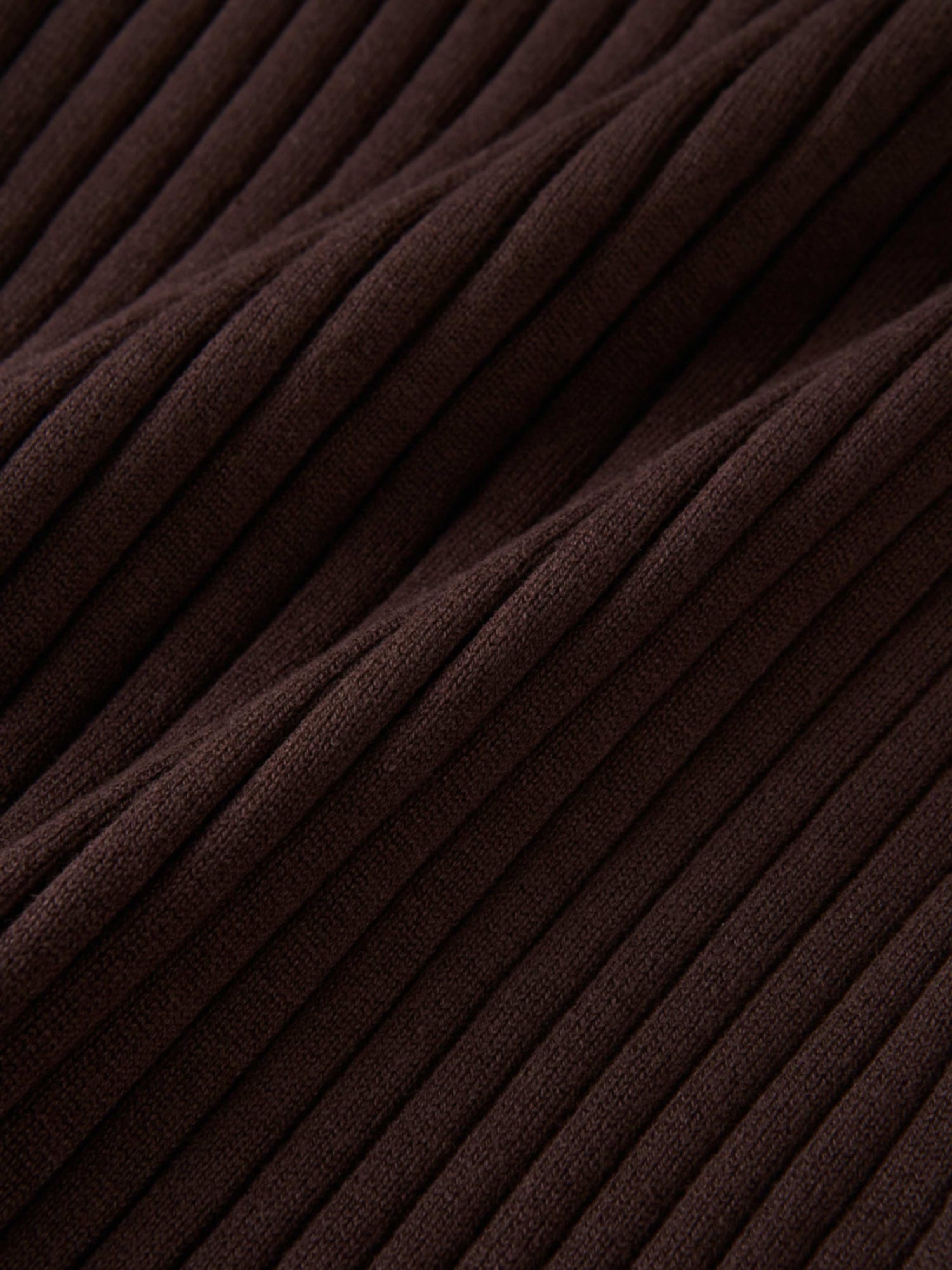 Lightweight Ribbed Cardigan 20" - Brown