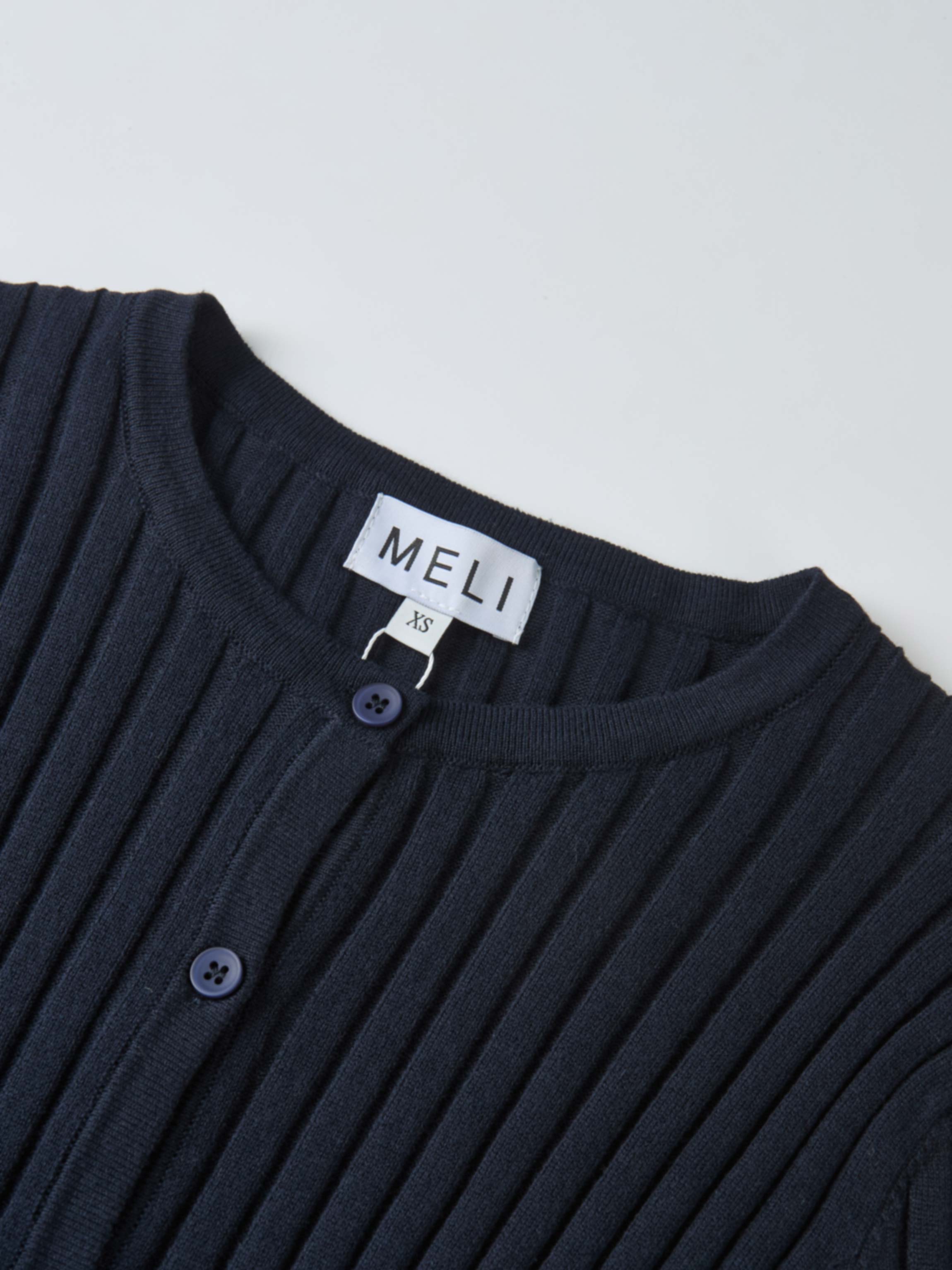 Lightweight Ribbed Cardigan 20"- Navy