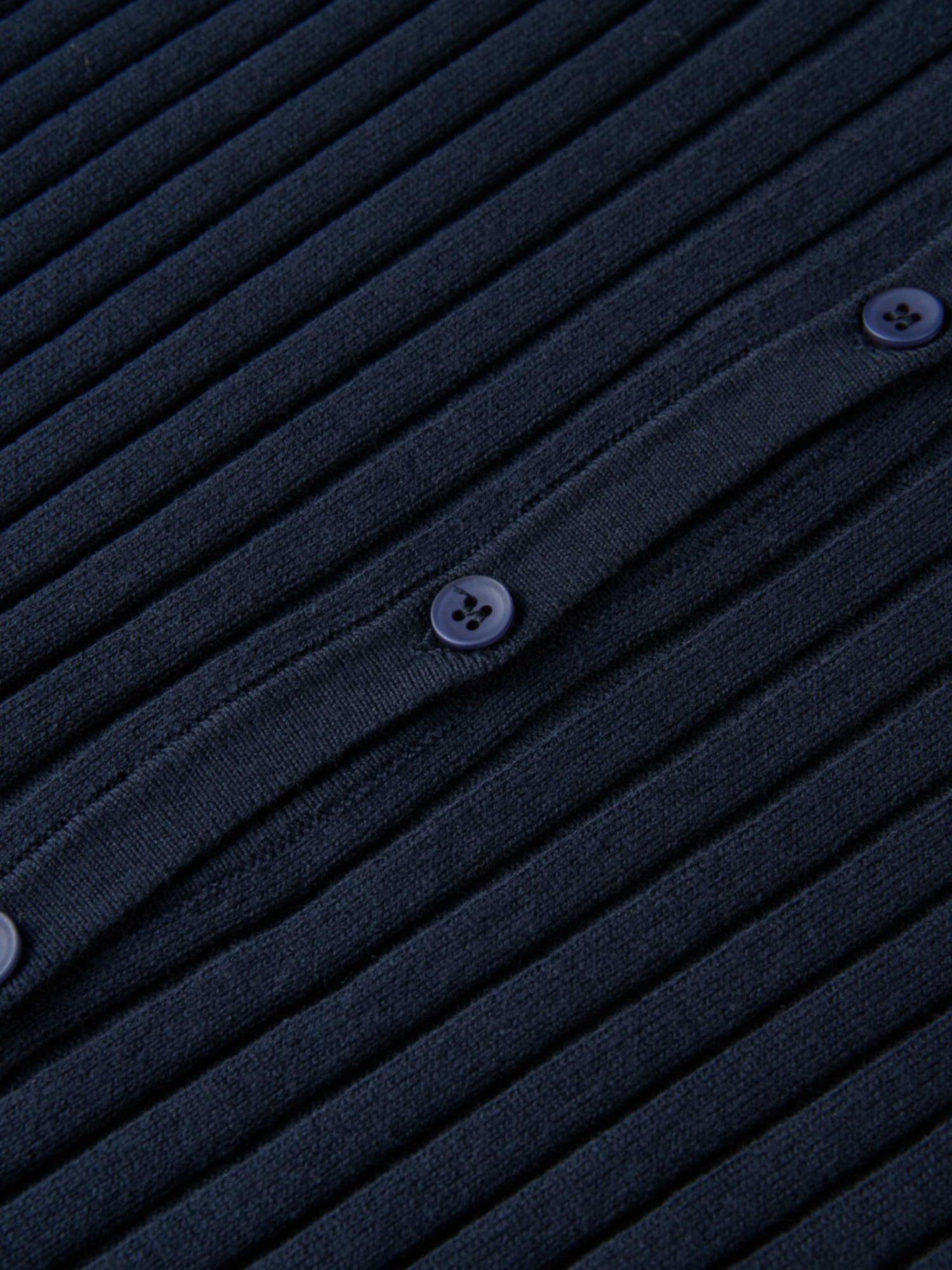 Lightweight Ribbed Cardigan 20"- Navy