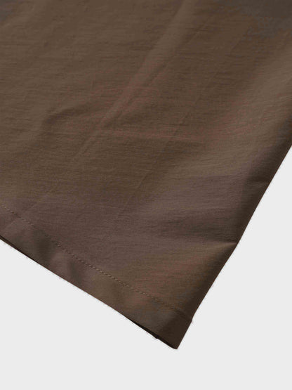 Elastic Back Maxi Cotton Blend Skirt-Mocha Mousse