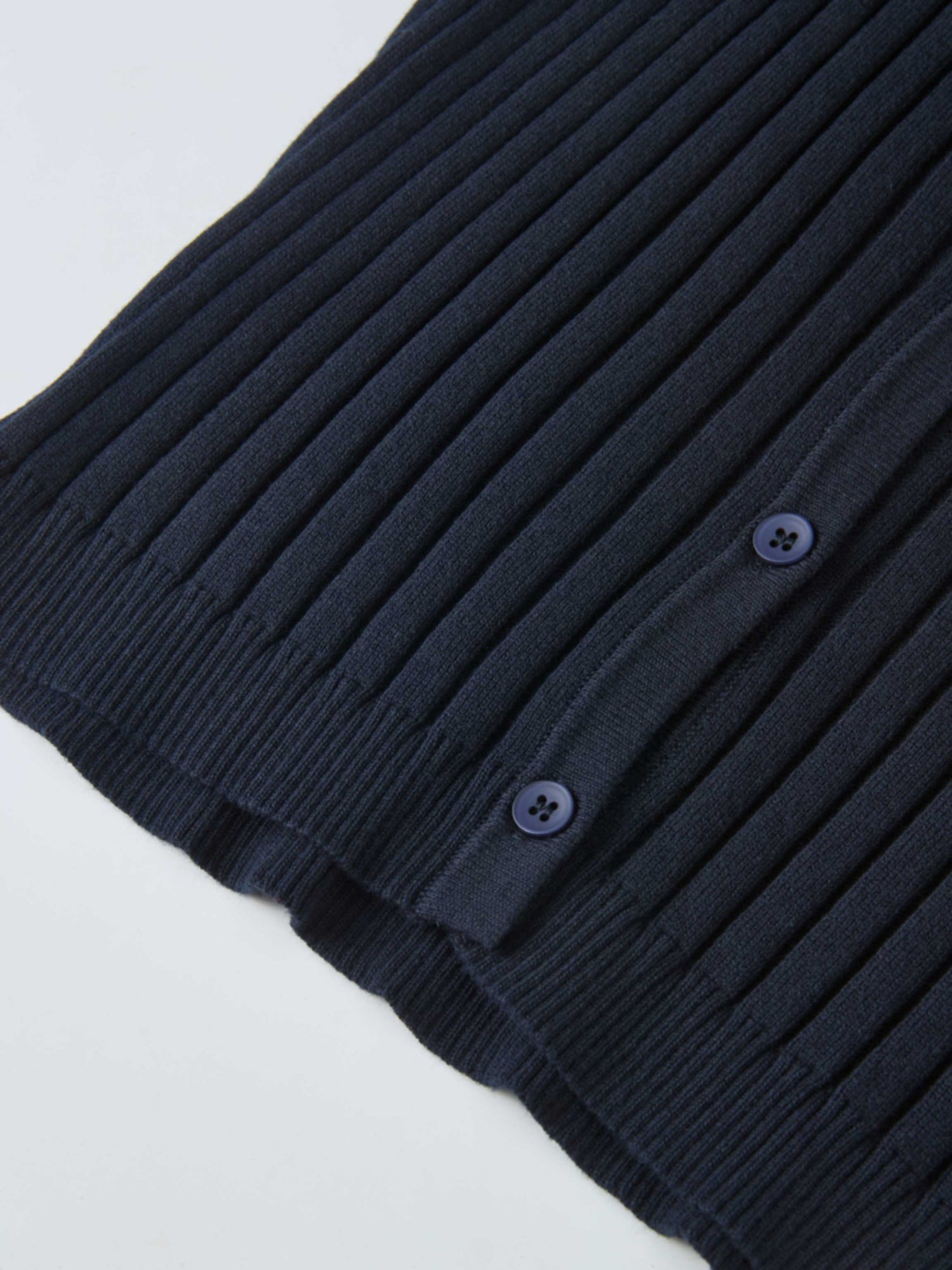 Lightweight Ribbed Cardigan 20"- Navy