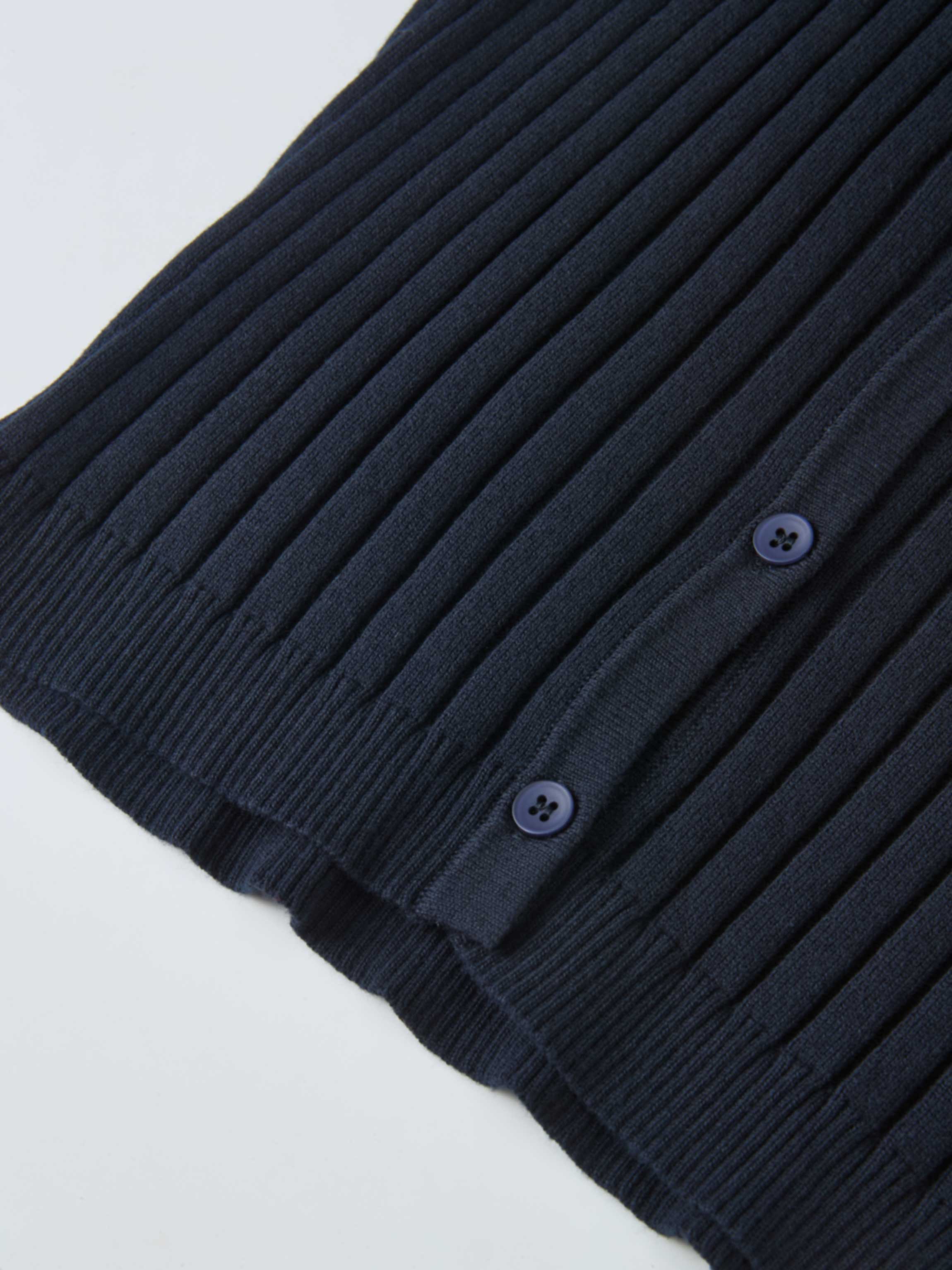 Lightweight Ribbed Cardigan 20"- Navy