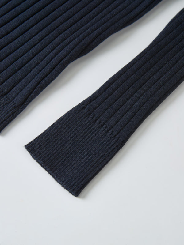 Lightweight Ribbed Cardigan 20"- Navy