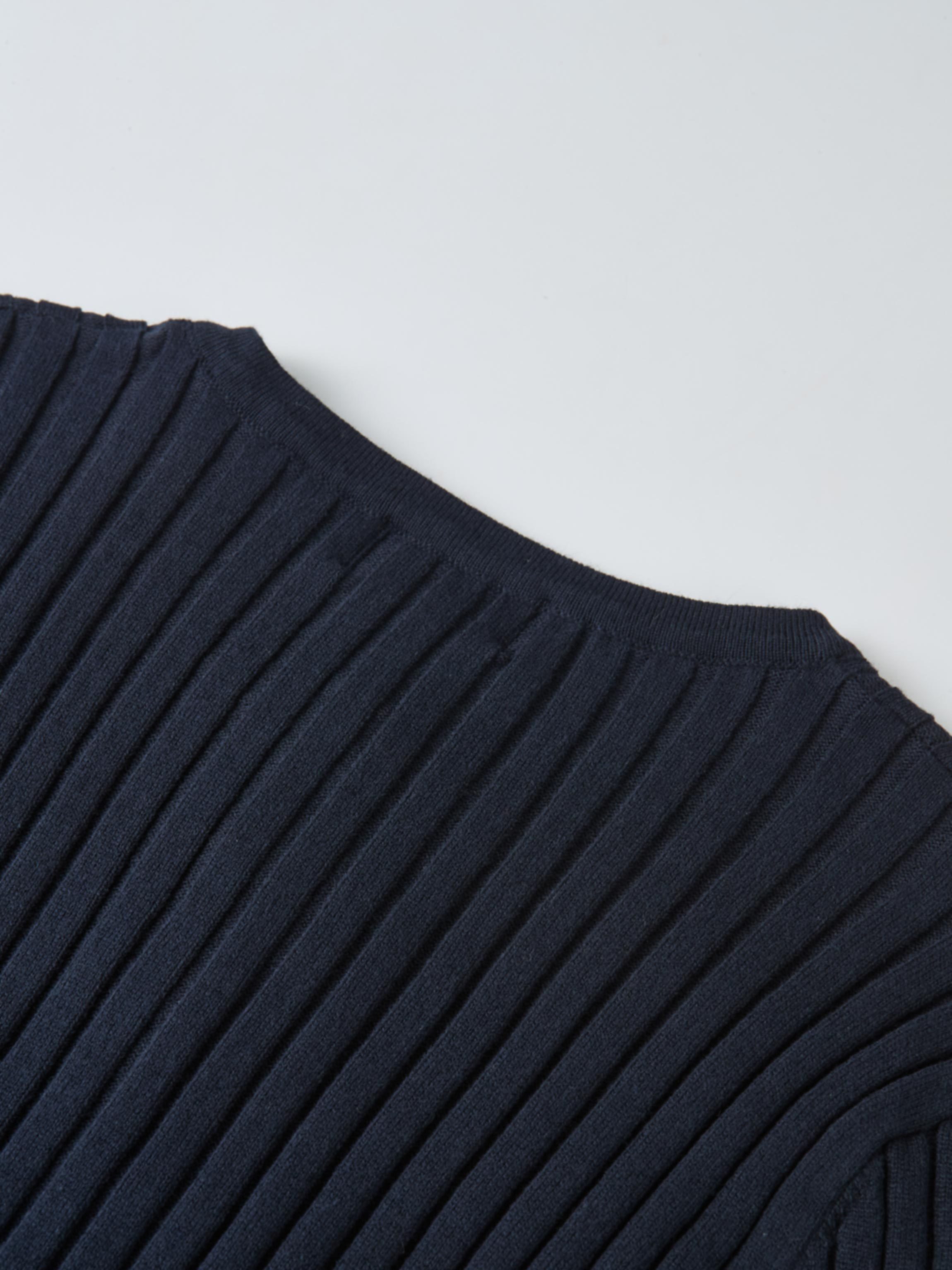 Lightweight Ribbed Cardigan 20"- Navy