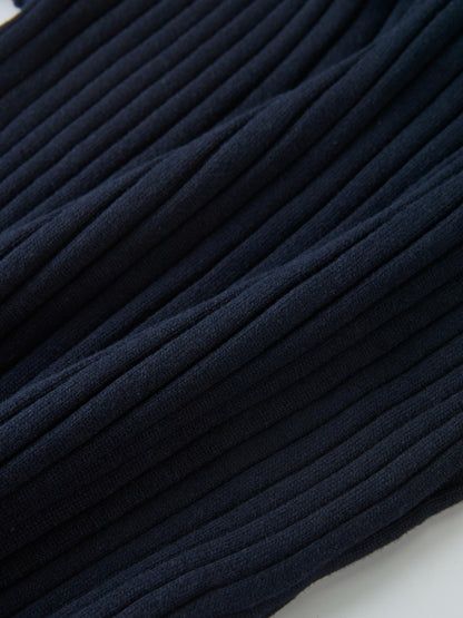 Lightweight Ribbed Cardigan 20"- Navy