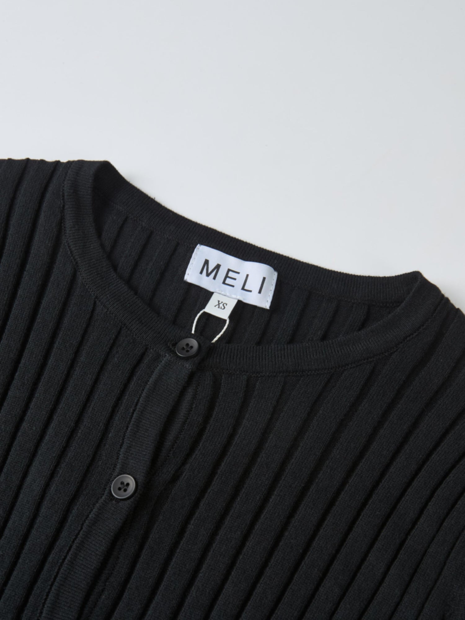 Lightweight Ribbed Cardigan 20" - Black