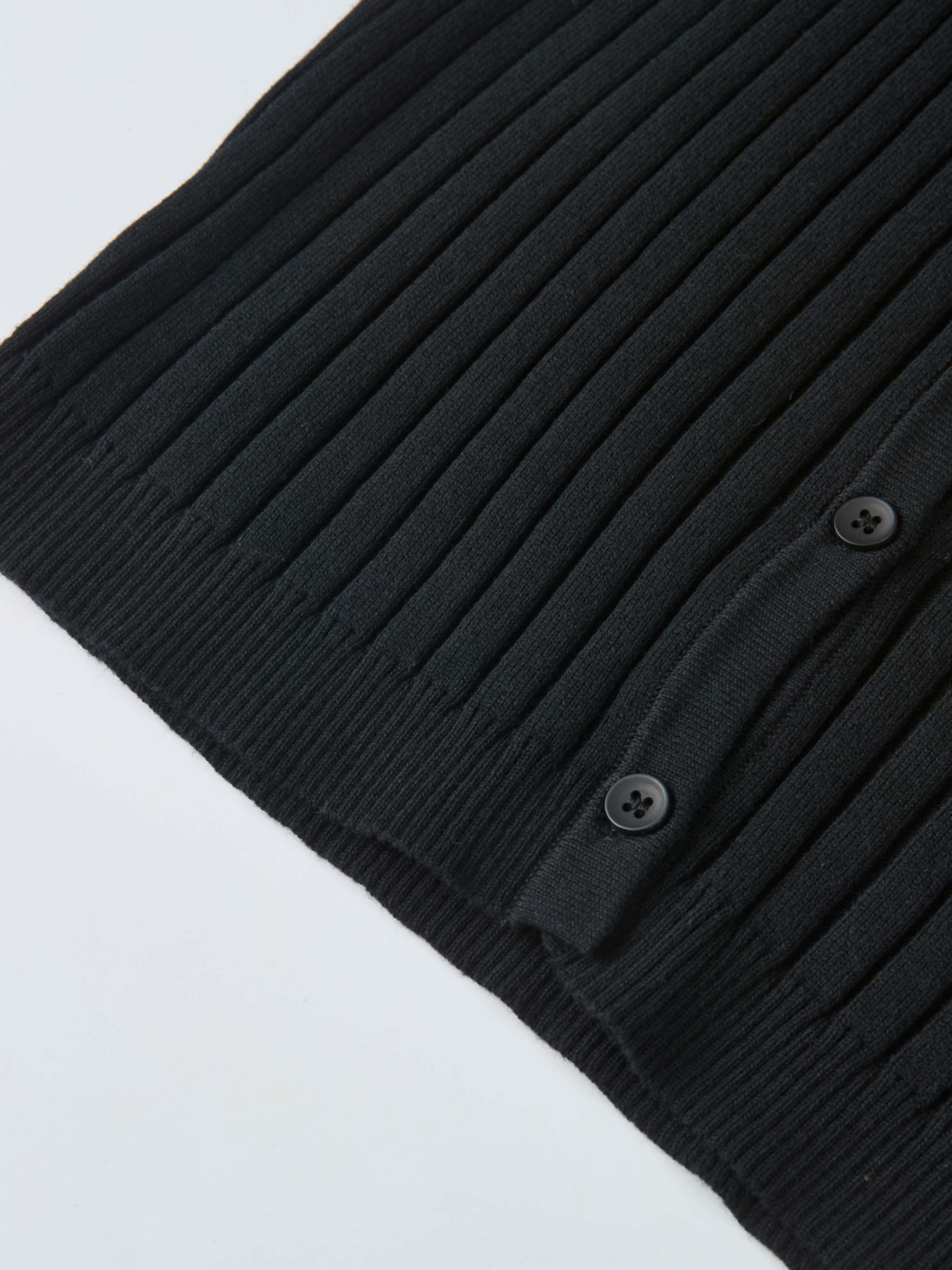 Lightweight Ribbed Cardigan 20" - Black