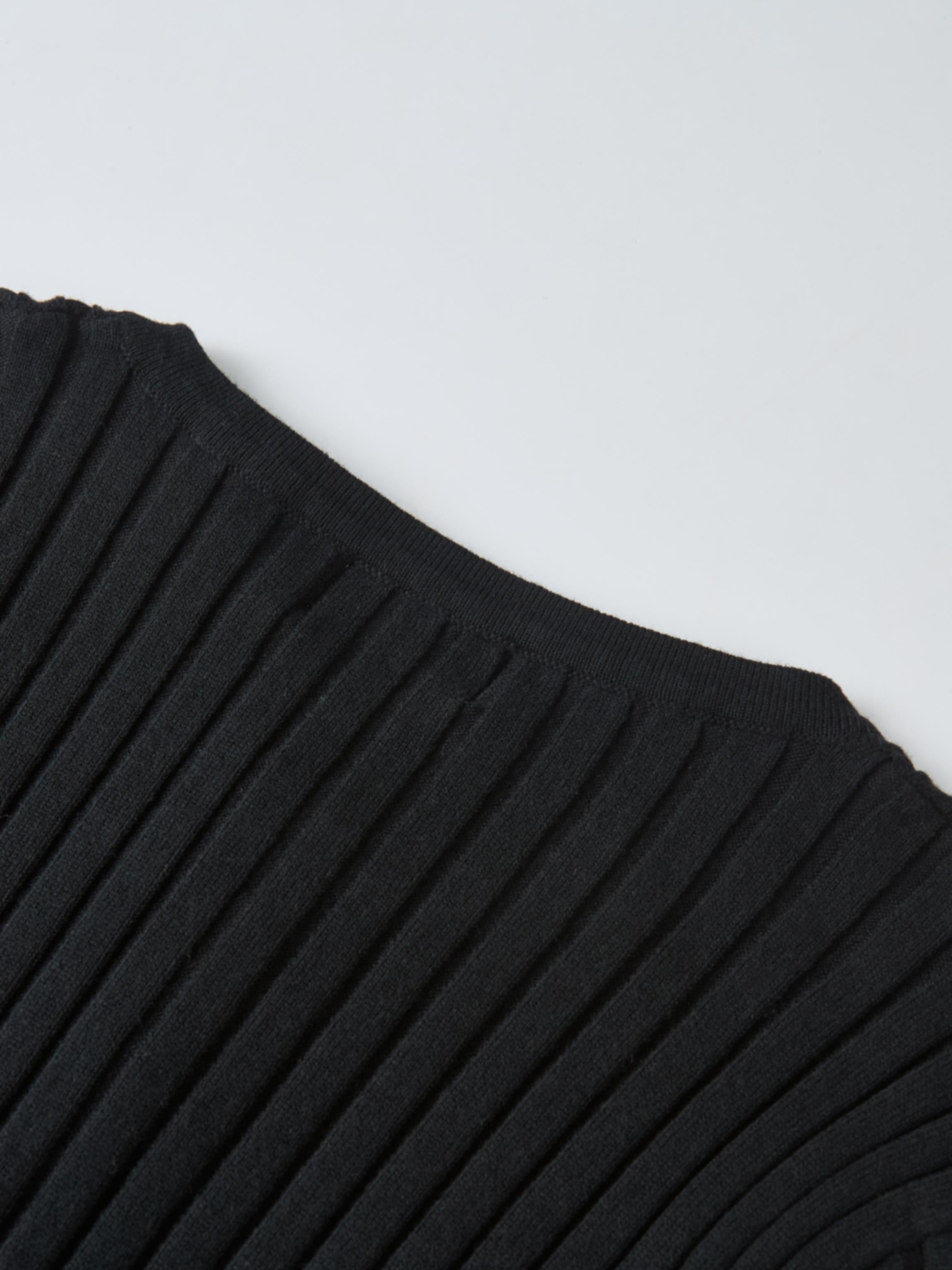 Lightweight Ribbed Cardigan 20" - Black