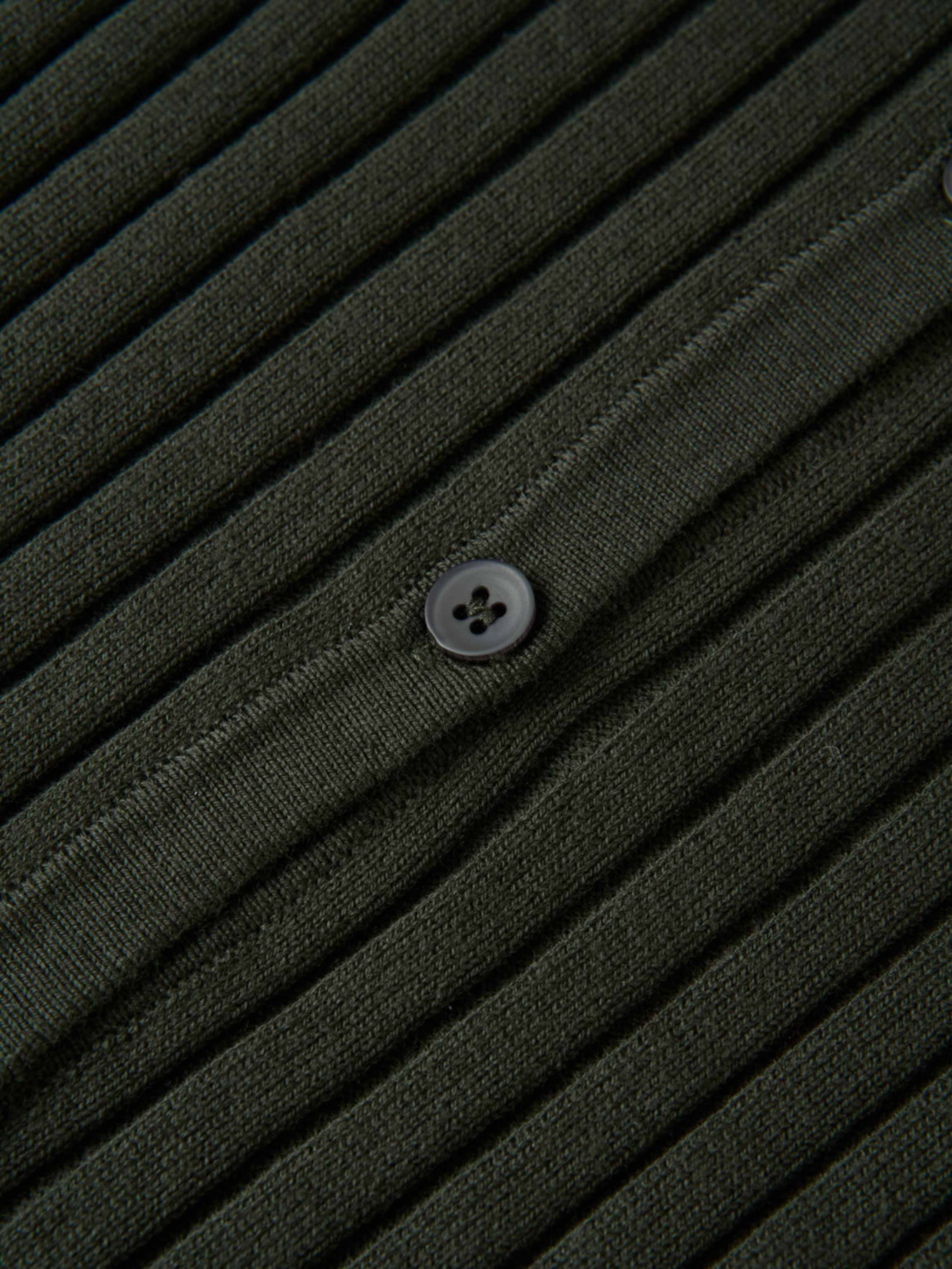 Lightweight Ribbed Cardigan 20" - Green