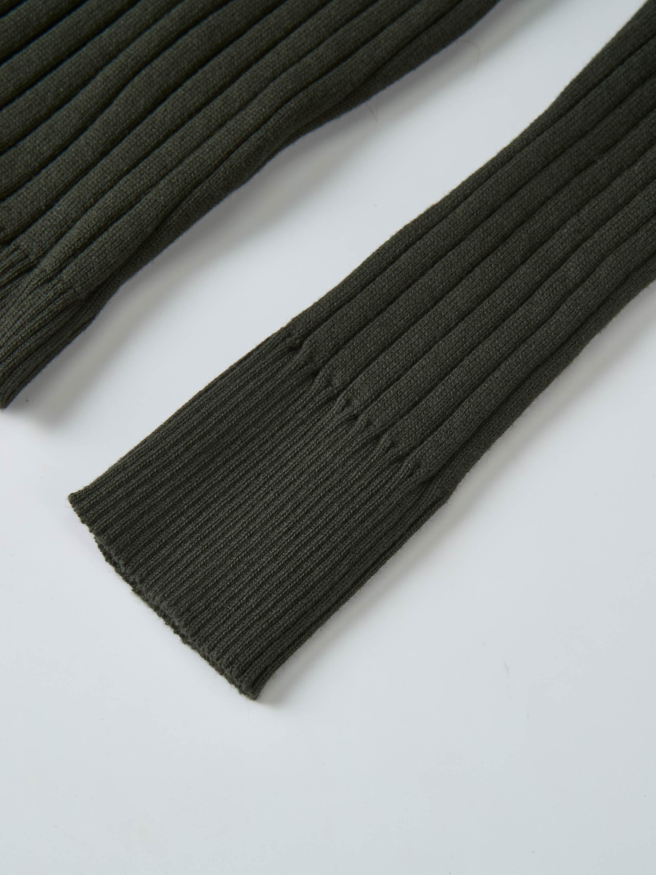 Lightweight Ribbed Cardigan 20" - Green