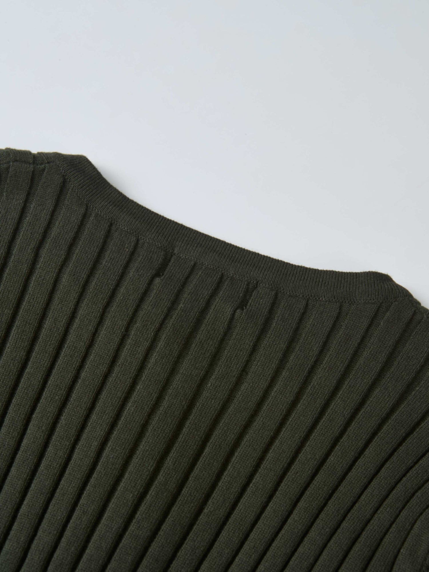 Lightweight Ribbed Cardigan 20" - Green