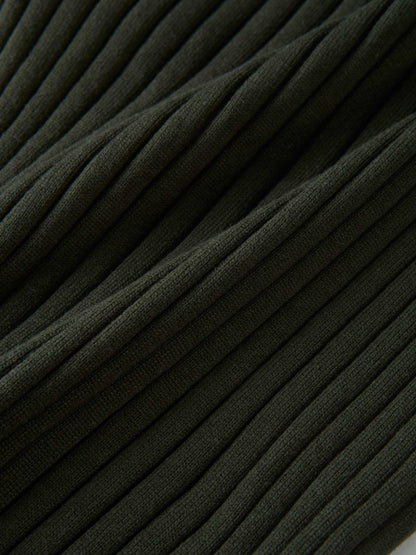 Lightweight Ribbed Cardigan 20" - Green