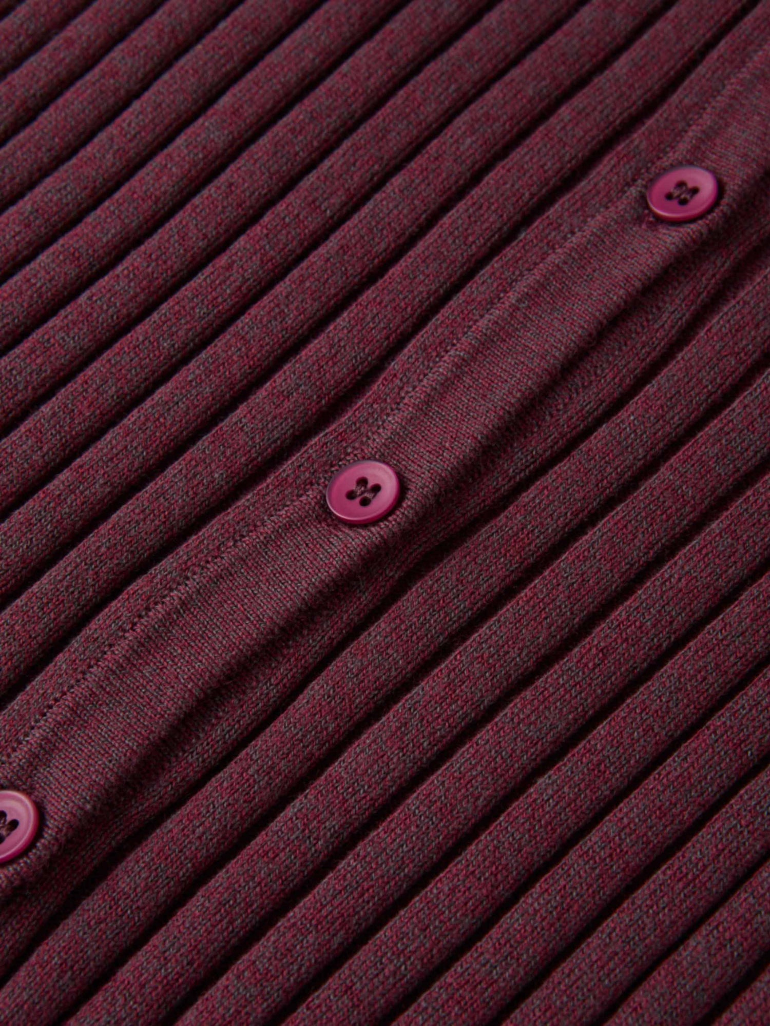 Lightweight Ribbed Cardigan 20"- Burgundy