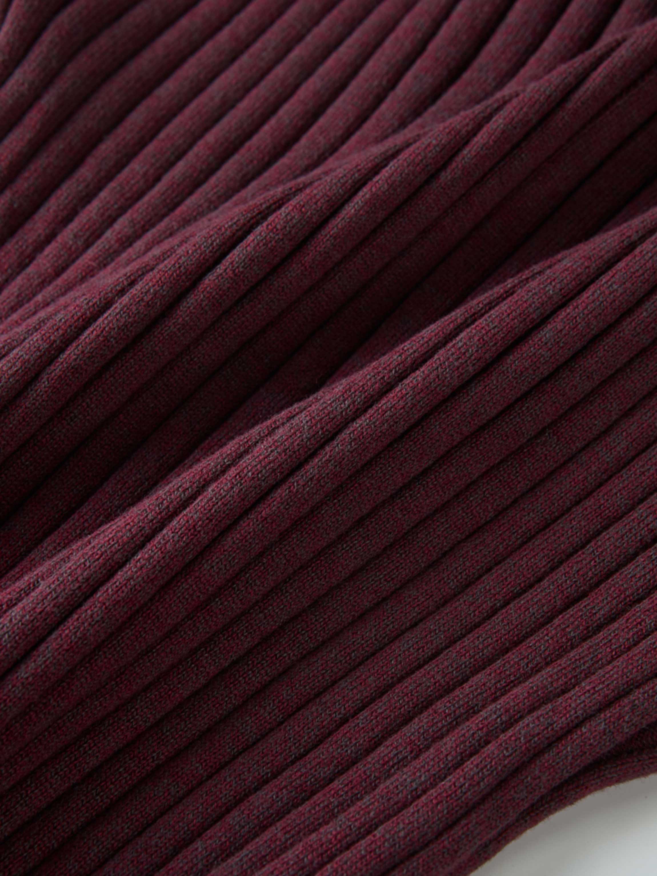 Lightweight Ribbed Cardigan 20"- Burgundy