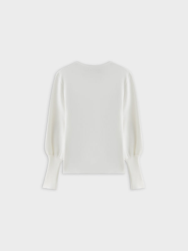 High Cuff Sweater-Cream