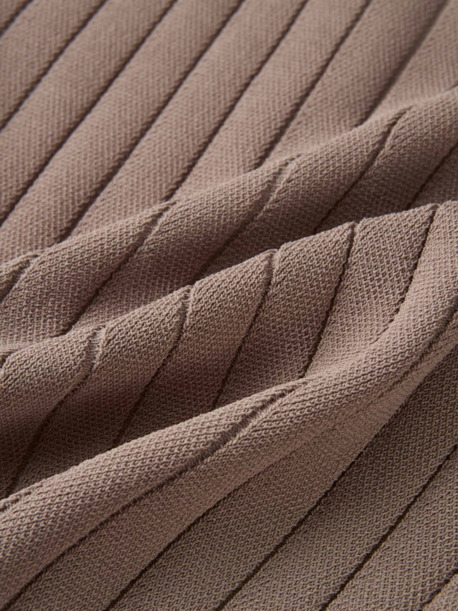 Silk Knit Ribbed Cardigan 20"- Warm Taupe