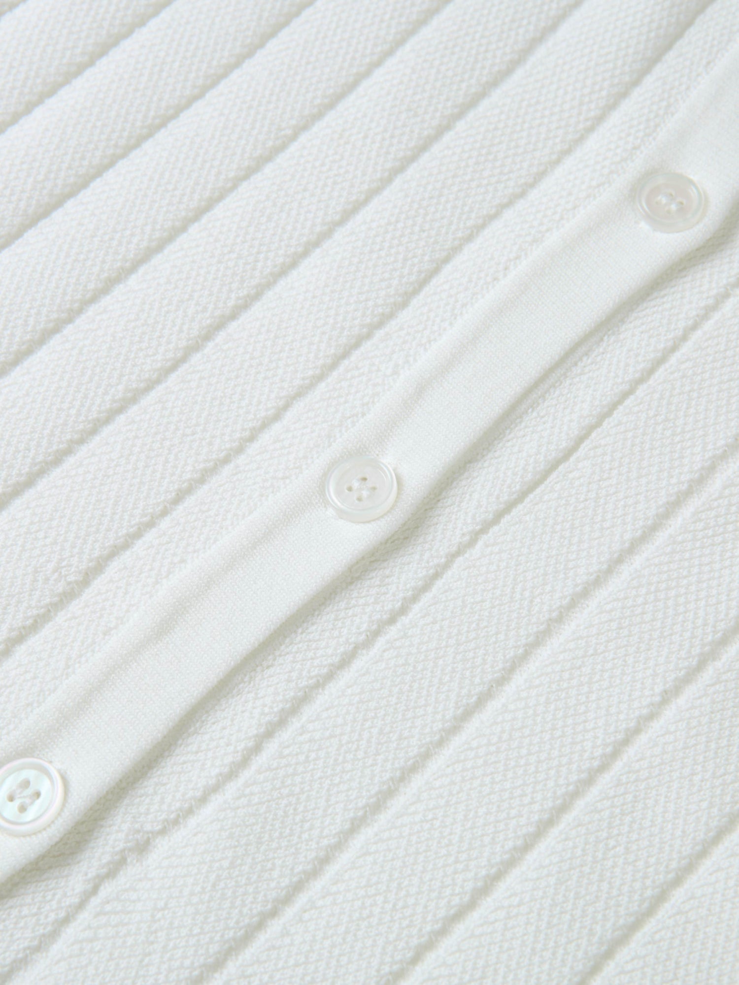 Silk Knit Ribbed Cardigan 20"- Cream