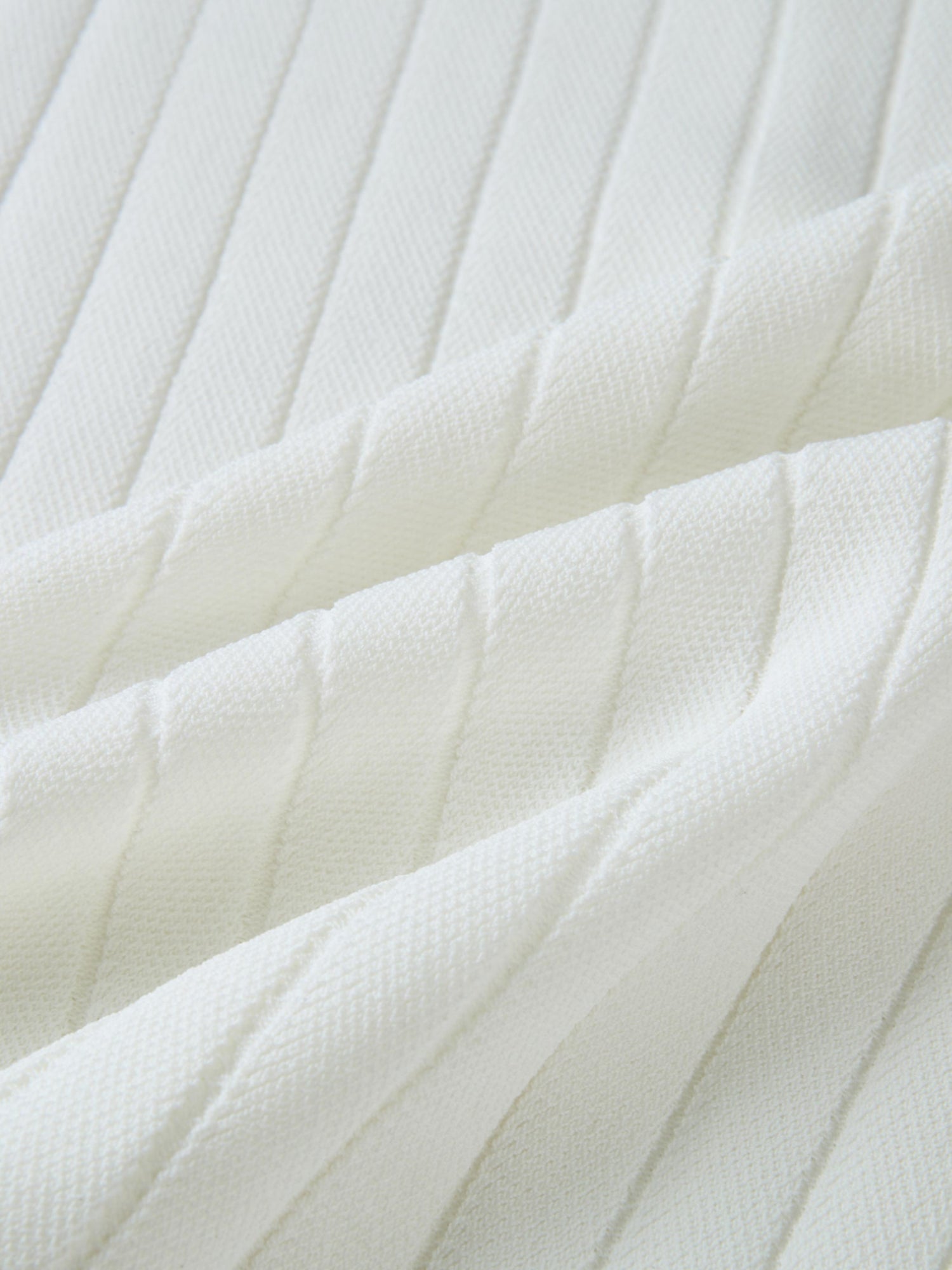 Silk Knit Ribbed Cardigan 20"- Cream