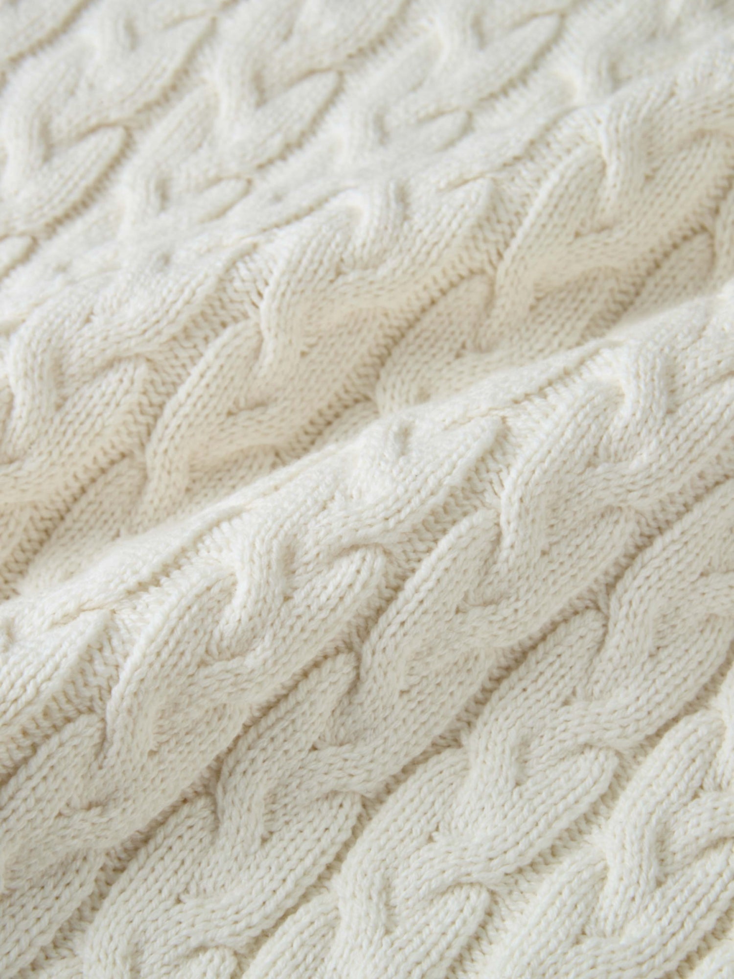 Braided Heart Cable Sweater - Cream