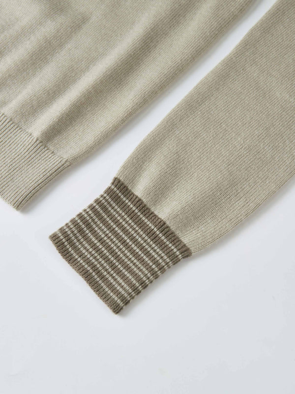 Wool Blend Crew Sweater - Green