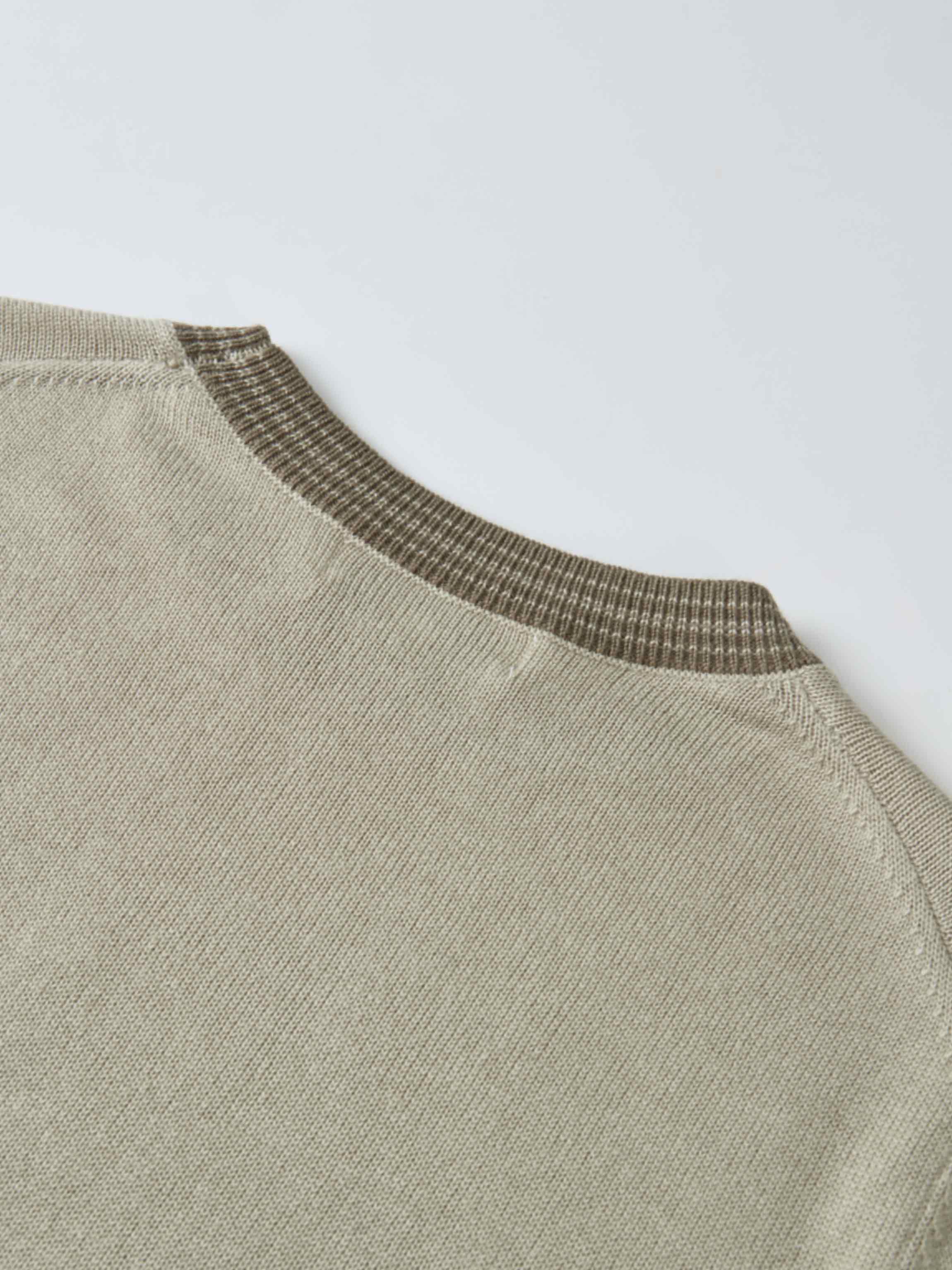 Wool Blend Crew Sweater - Green